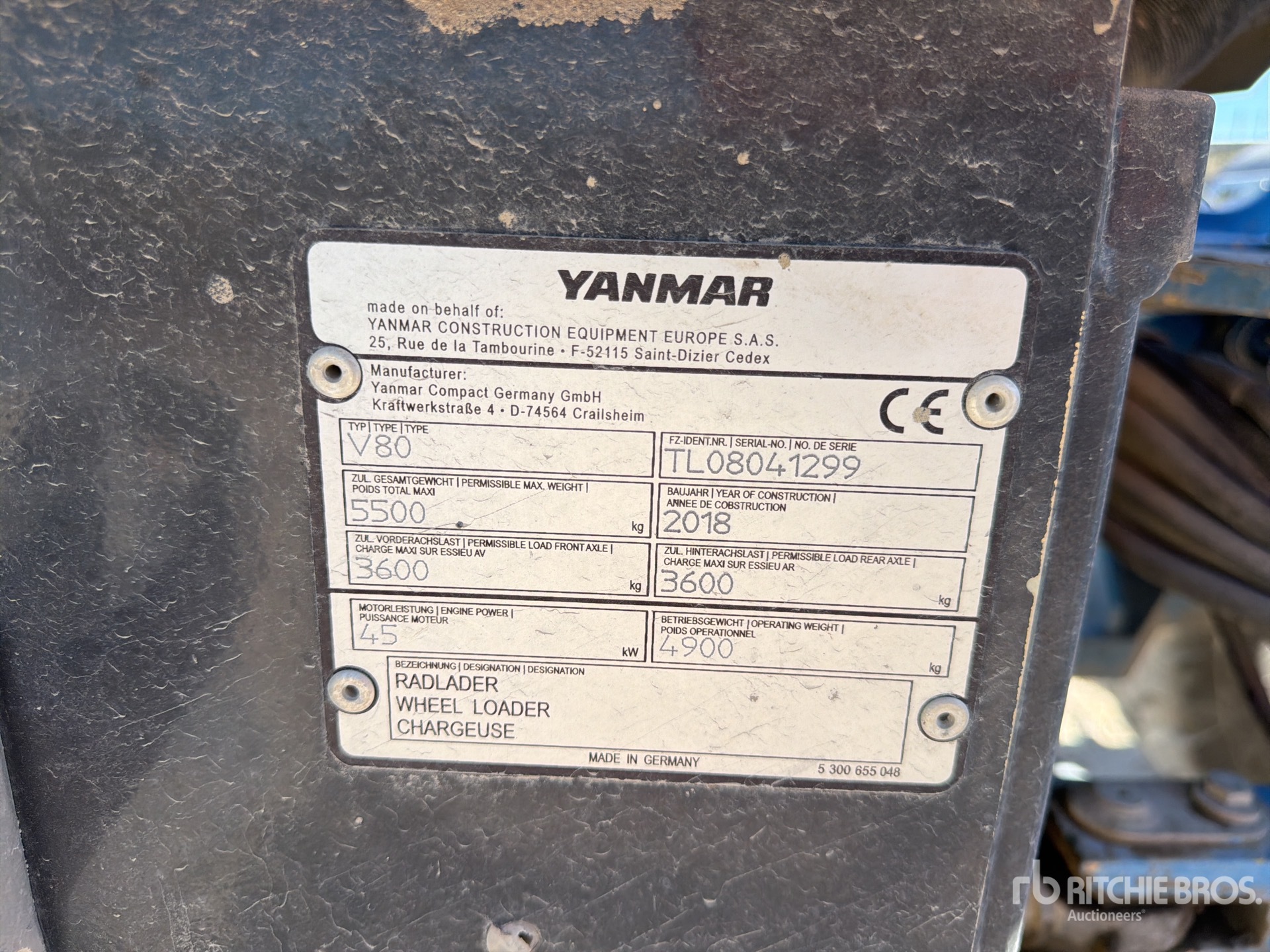 2018 Yanmar V80