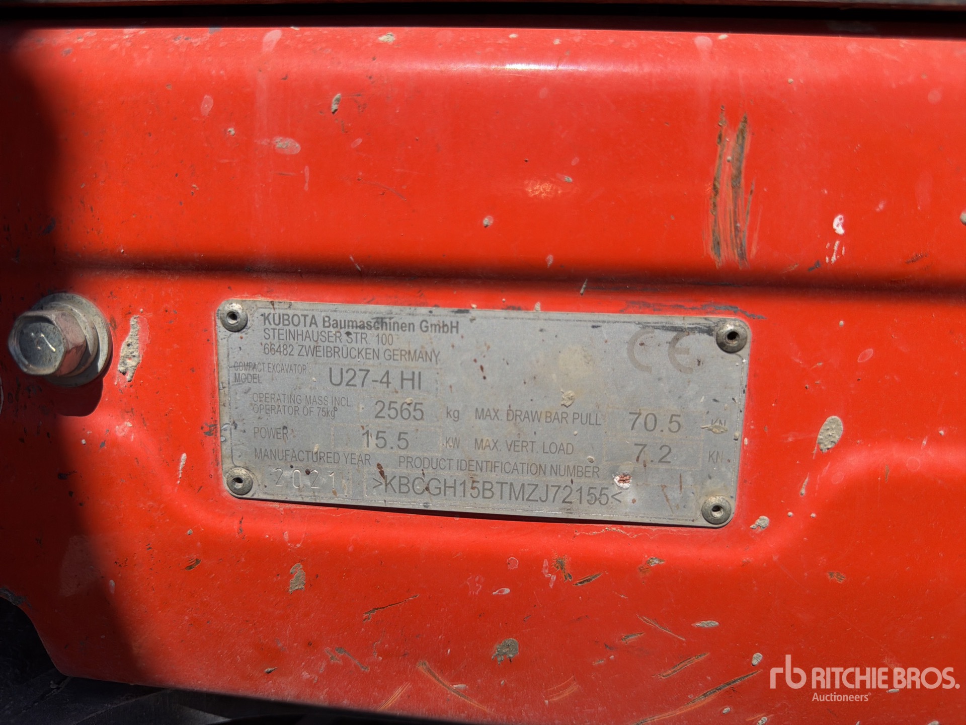 2021 Kubota U27-4