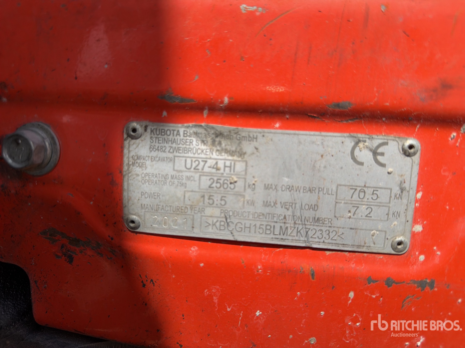 2021 Kubota U27-4 HI