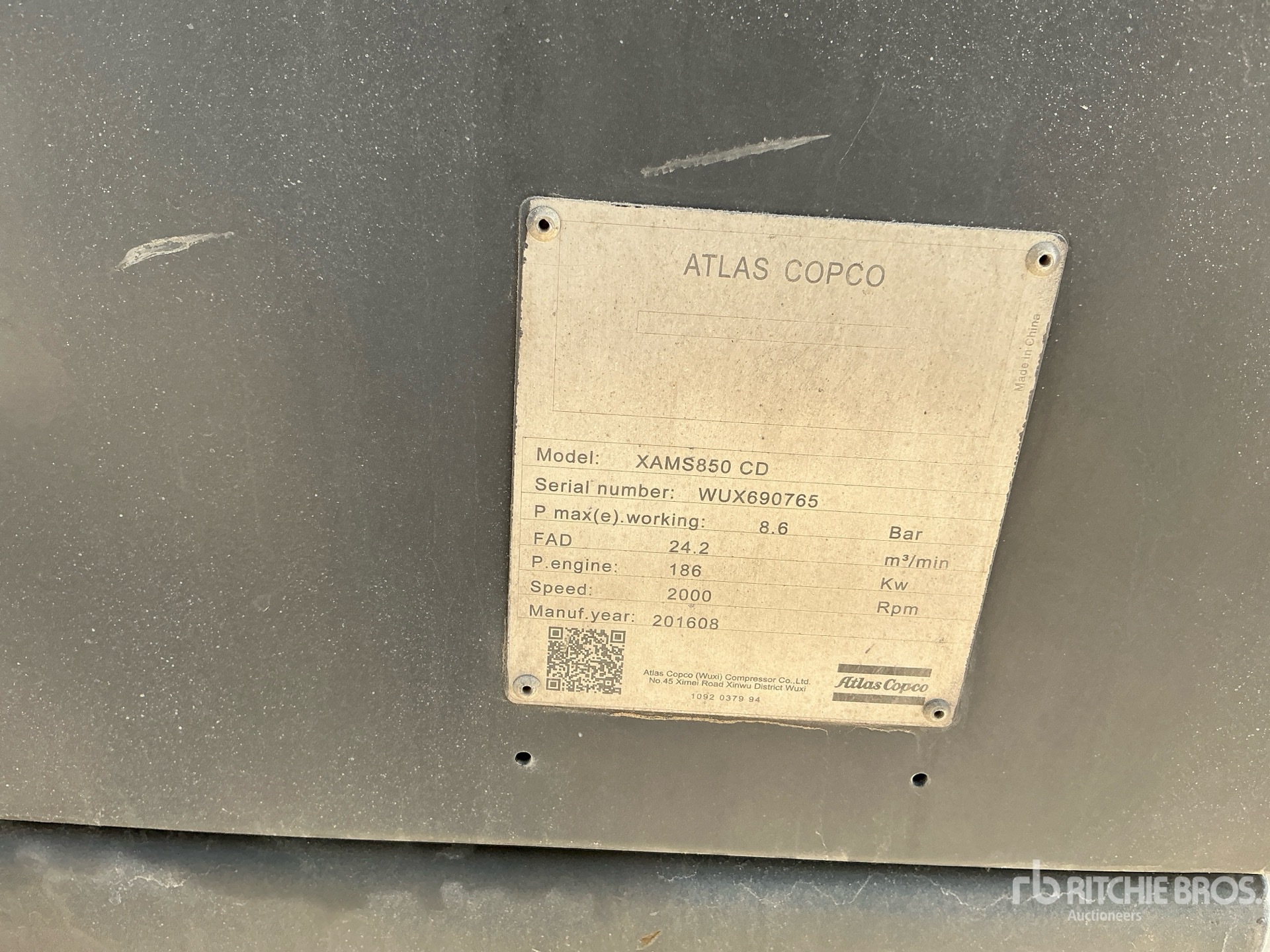 2016 Atlas Copco XAMS850CD