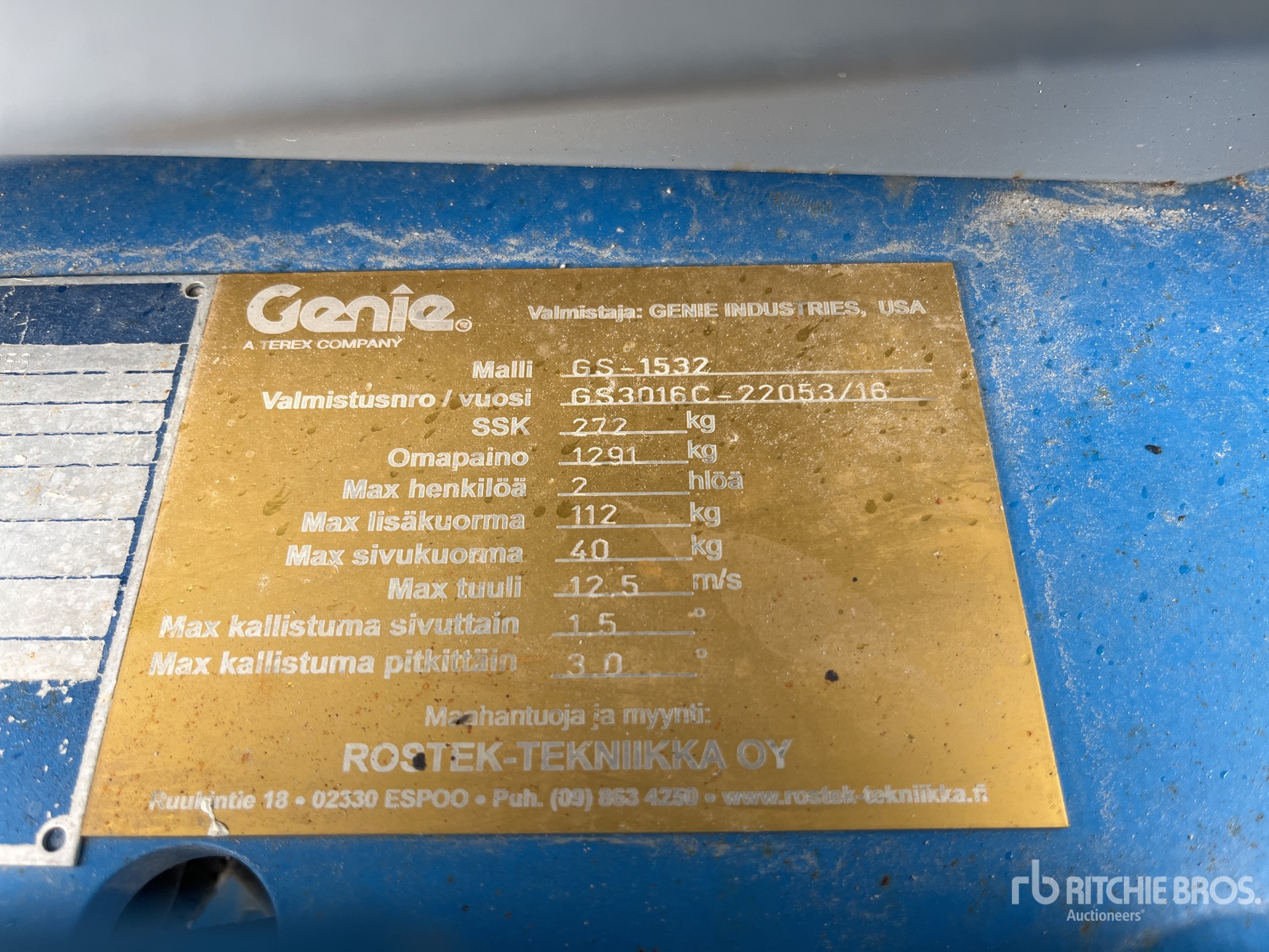 2016 Genie GS-1532