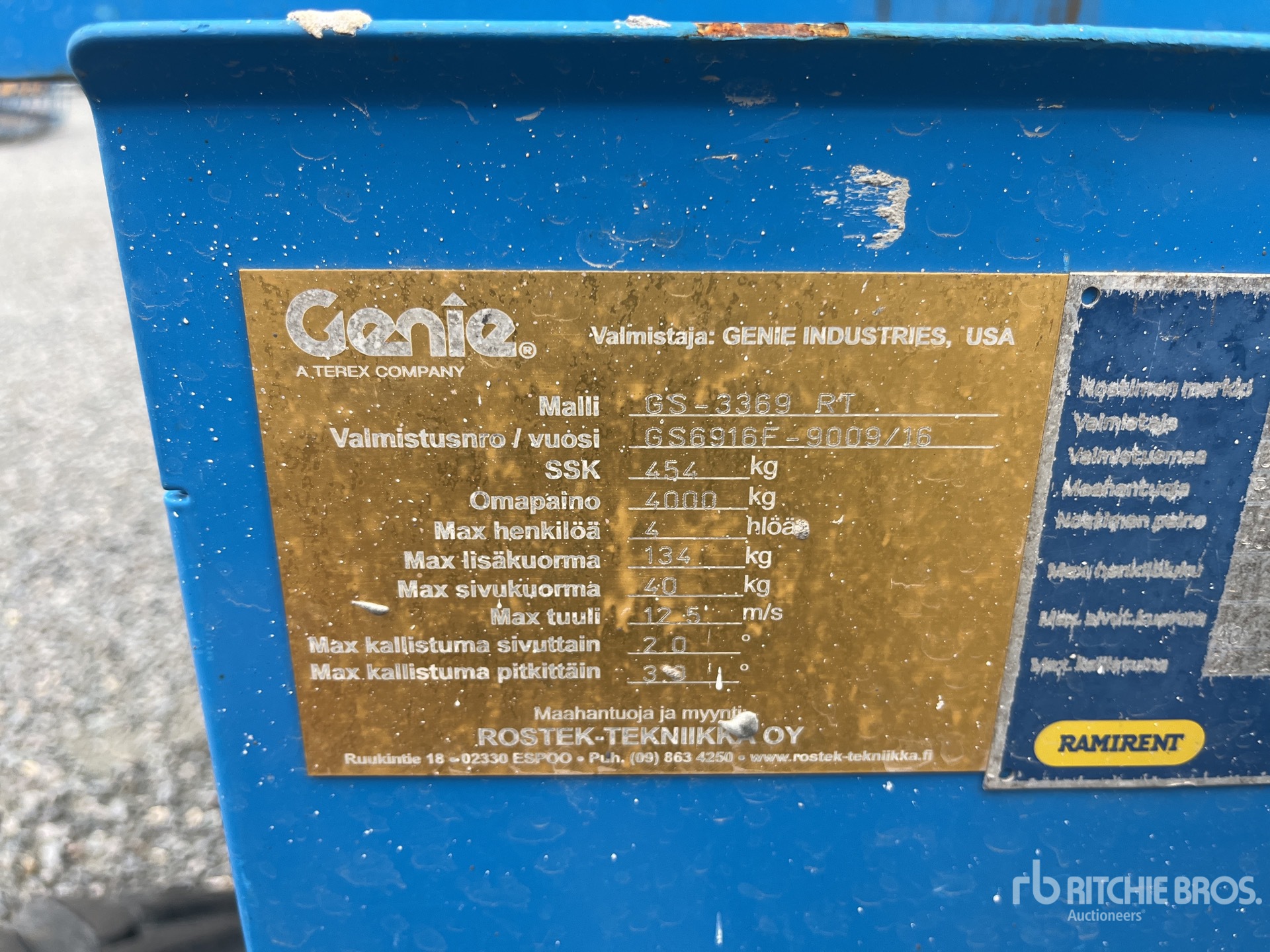 2016 Genie GS-3369RT