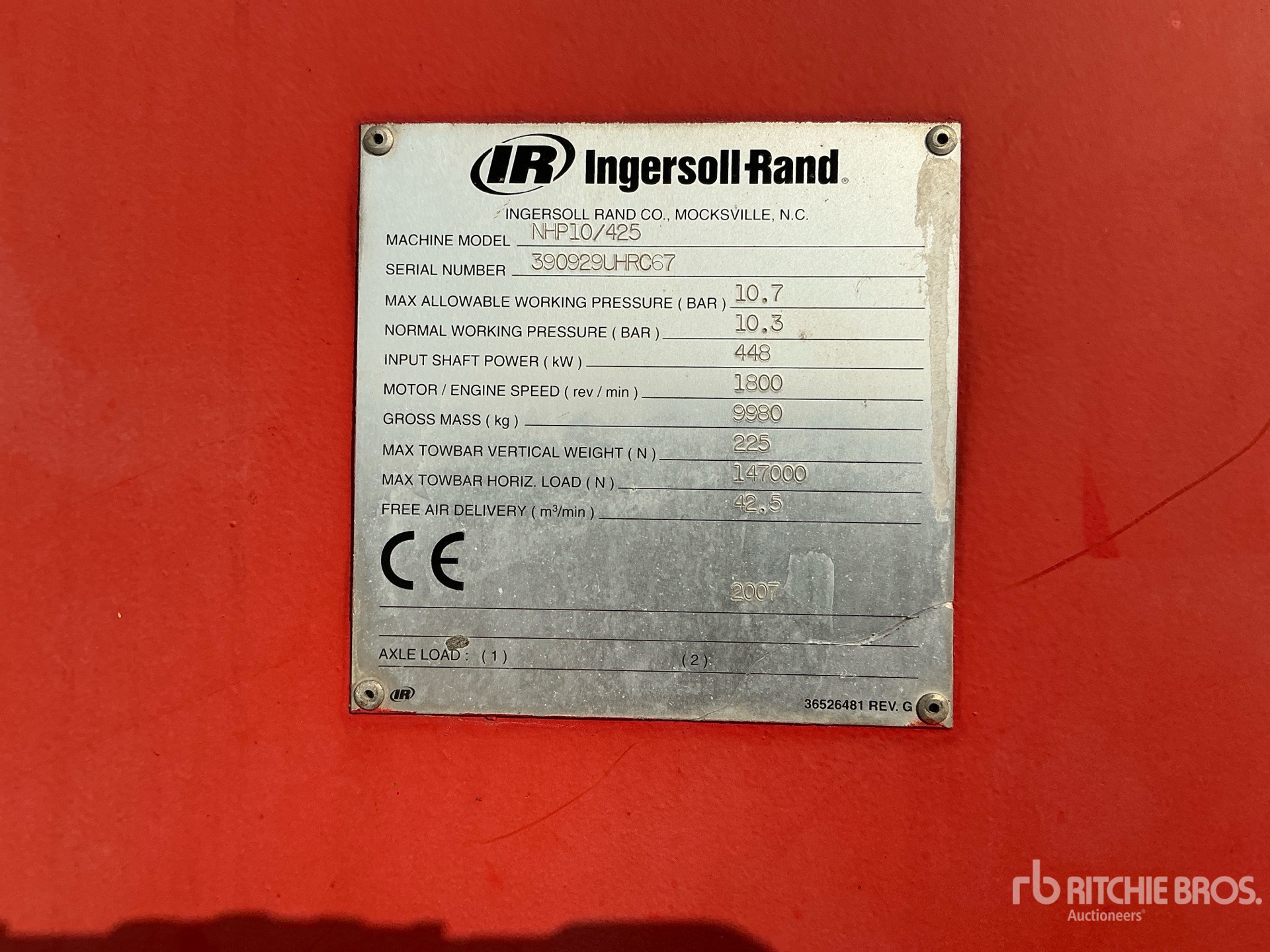 2007 Ingersoll Rand NHP10/425