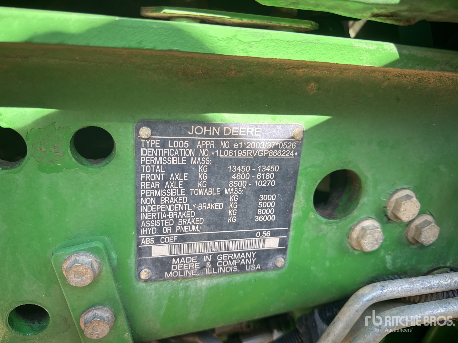 2016 John Deere 6195R