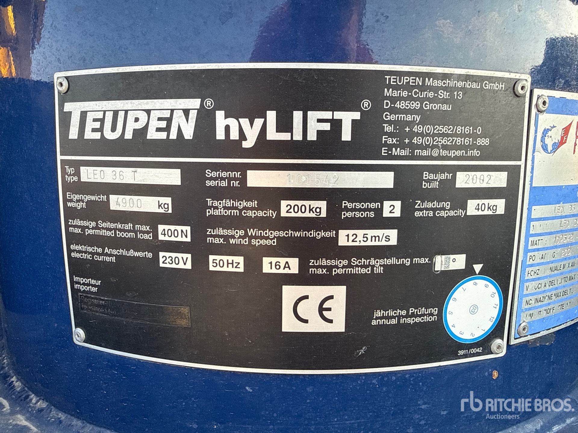 2002 Teupen LEO 36 T