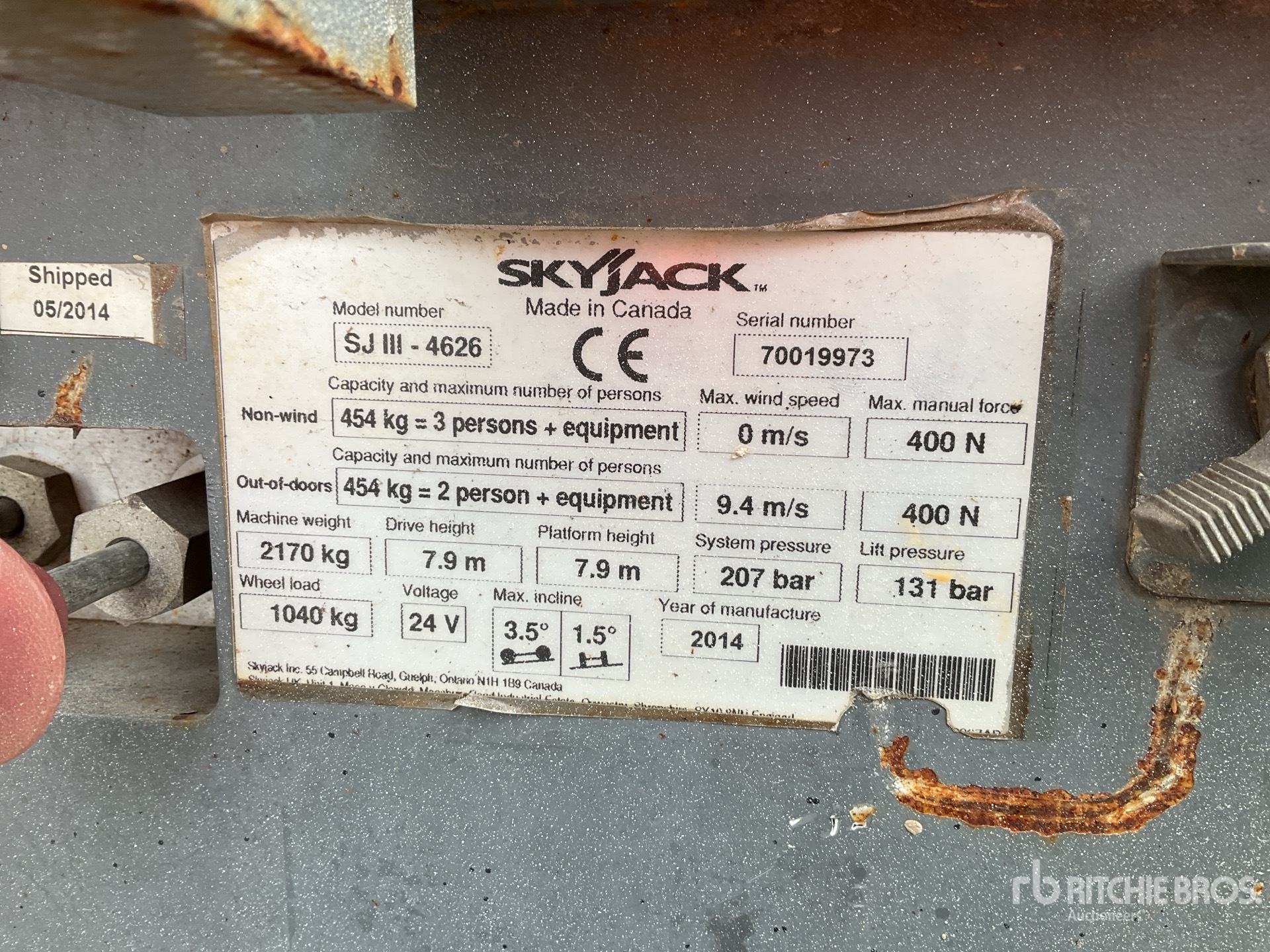 2014 Skyjack SJIII4626