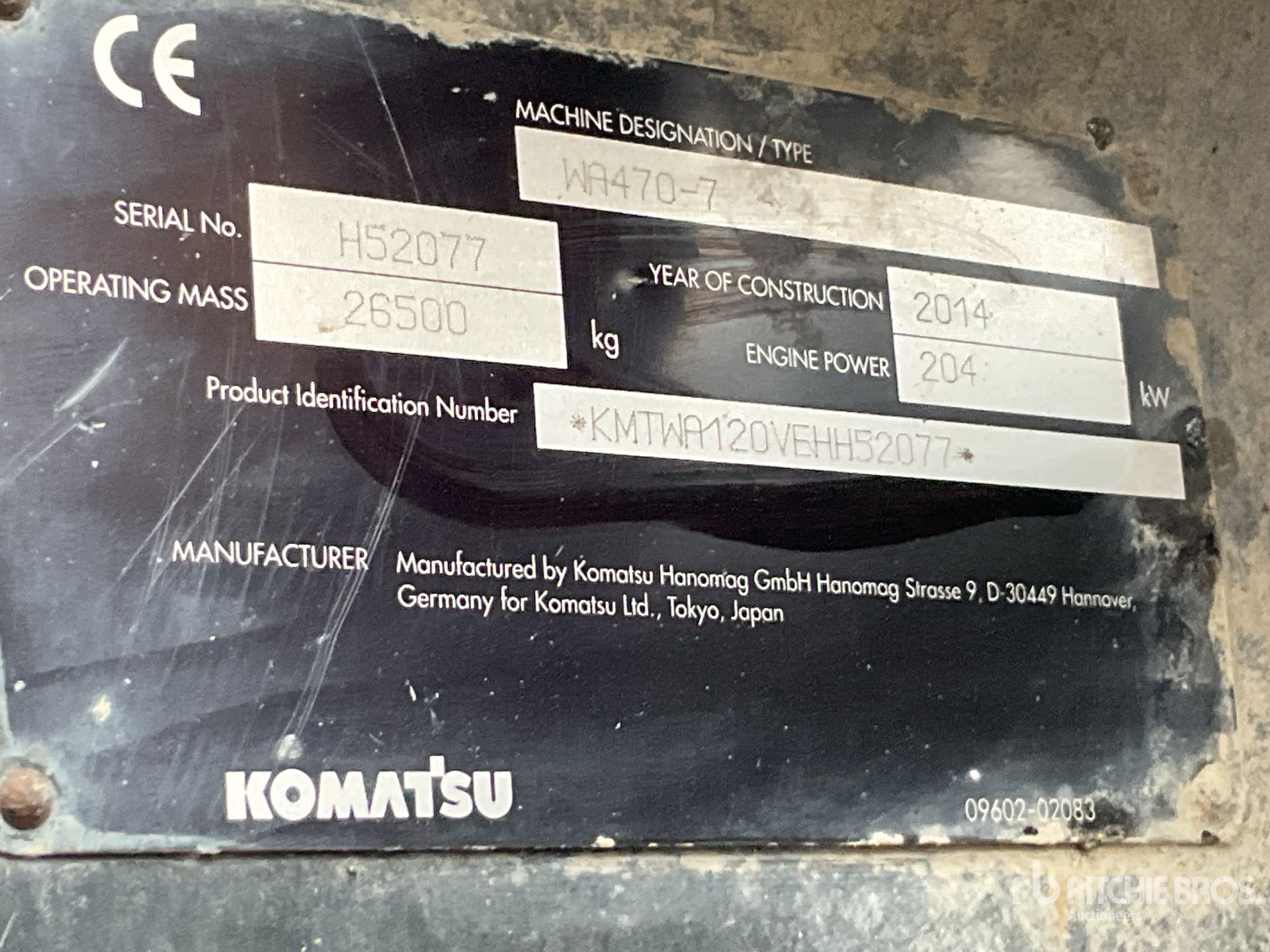 2014 Komatsu WA470-7