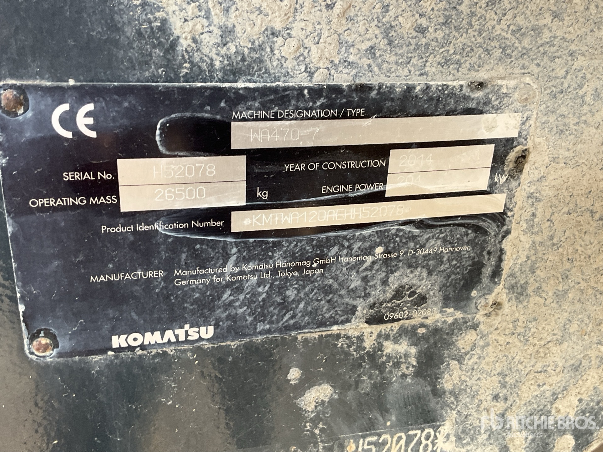 2014 Komatsu WA470