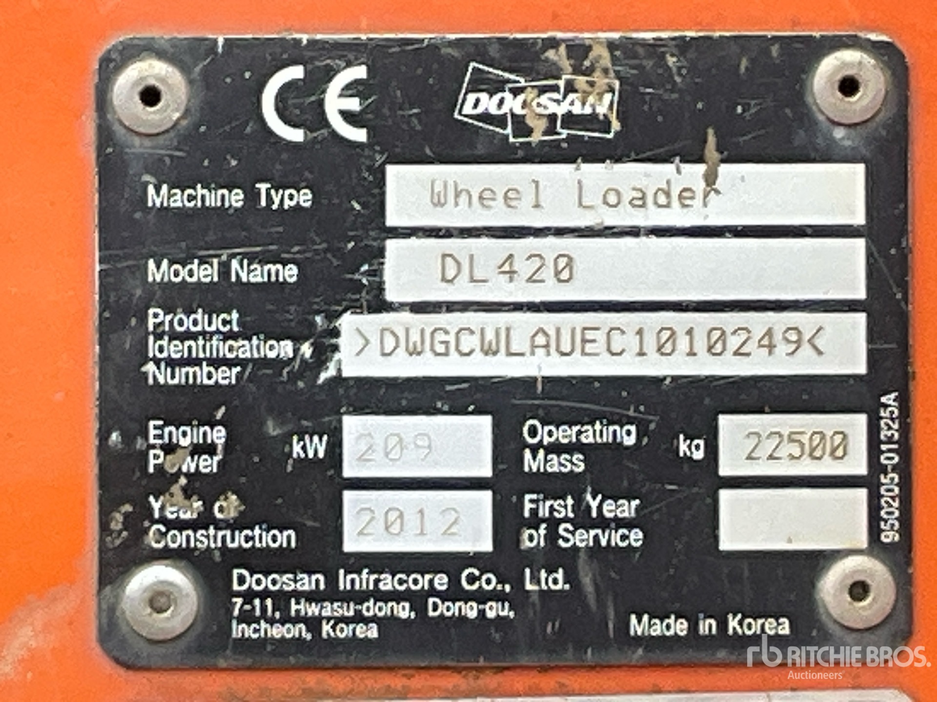 2012 Doosan DL420