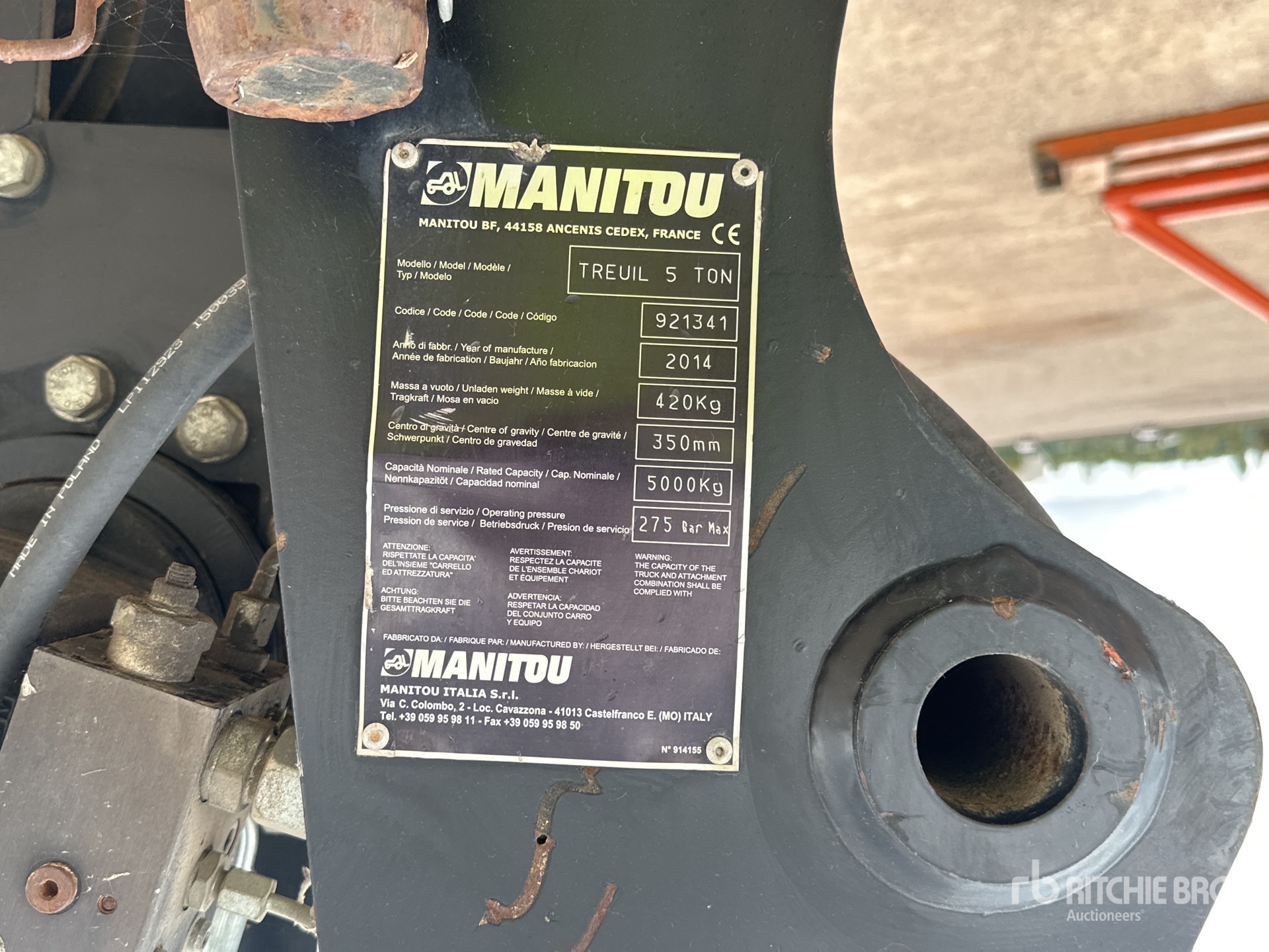 2014 Manitou 5 TON