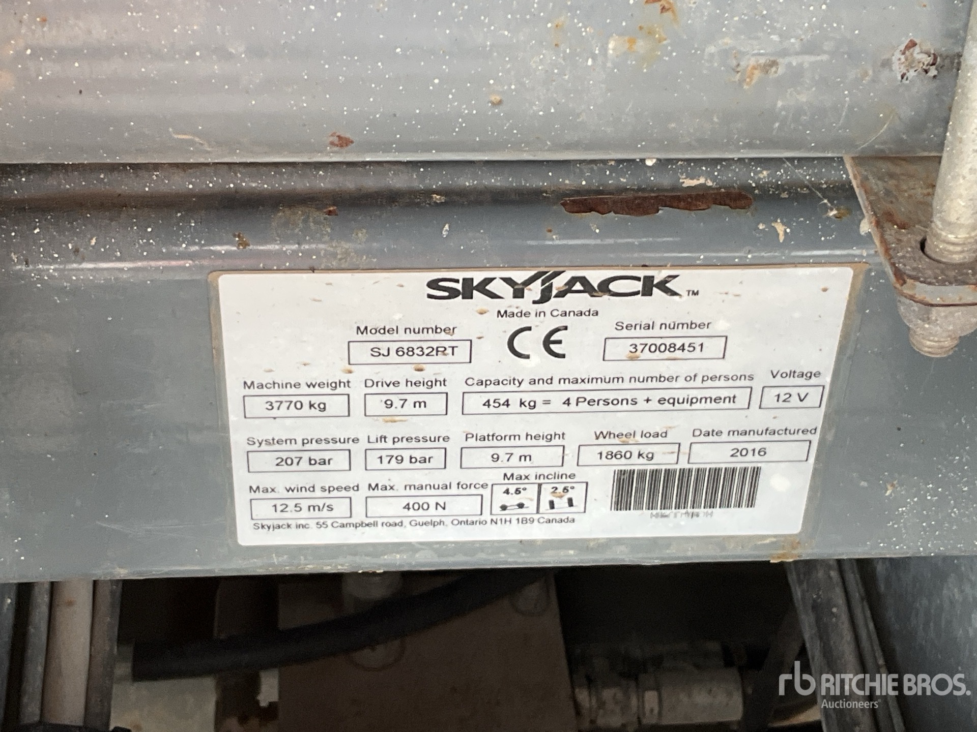 2016 Skyjack SJ6832 RT