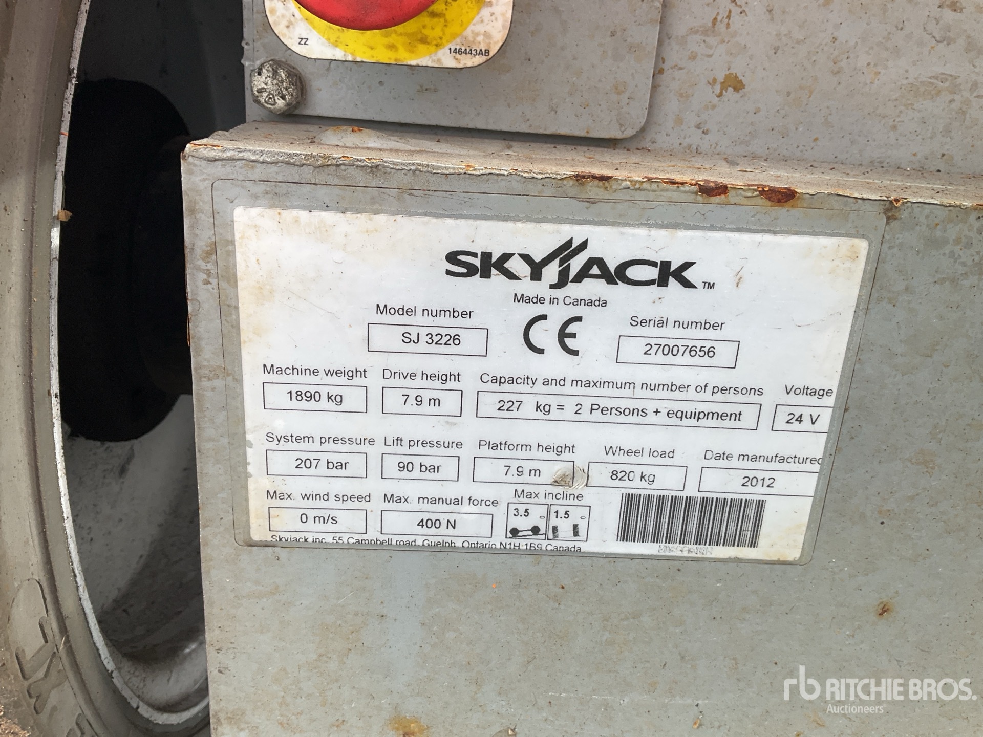 2012 Skyjack SJ 3226