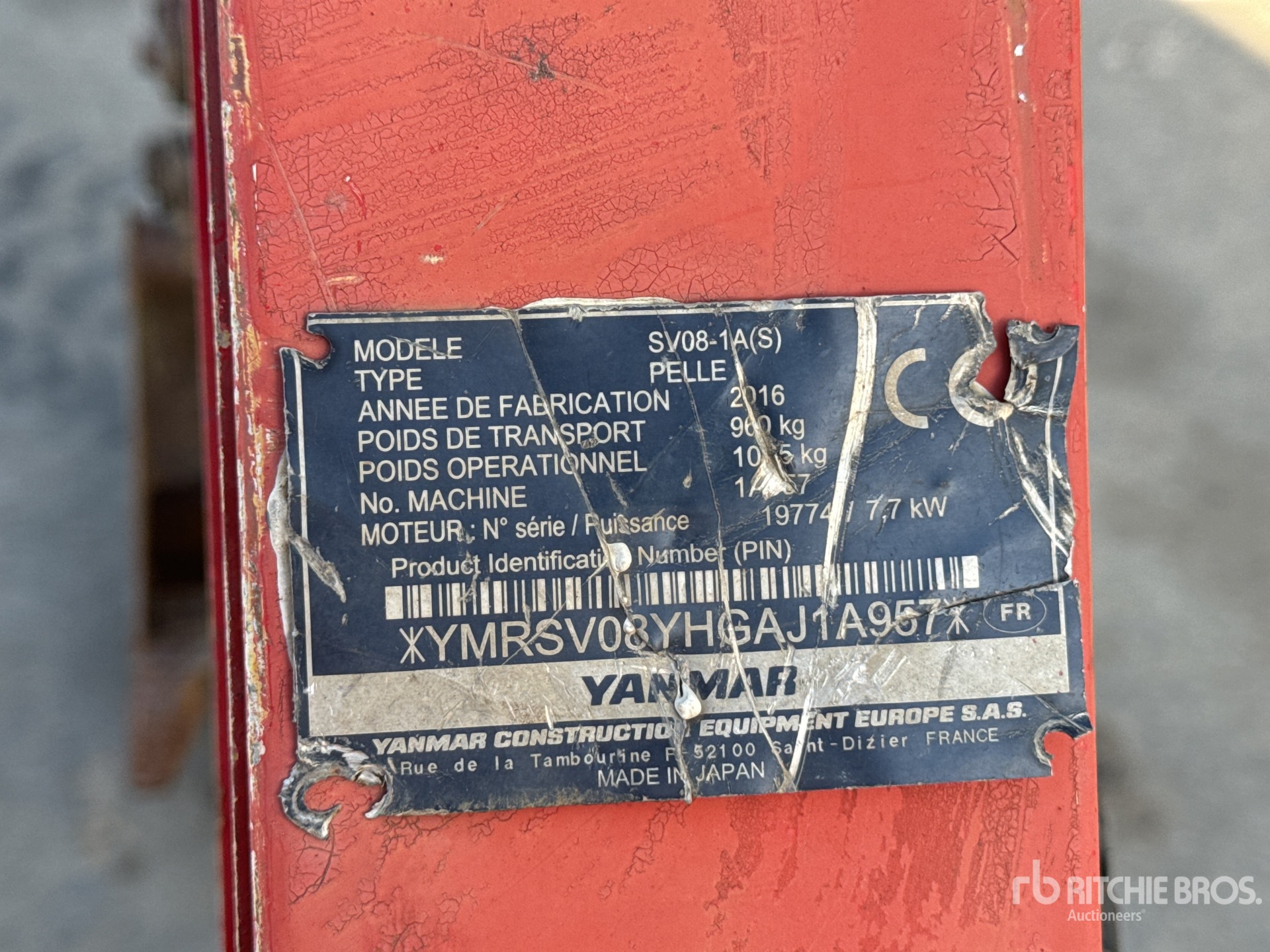 2016 Yanmar SV08-1AS