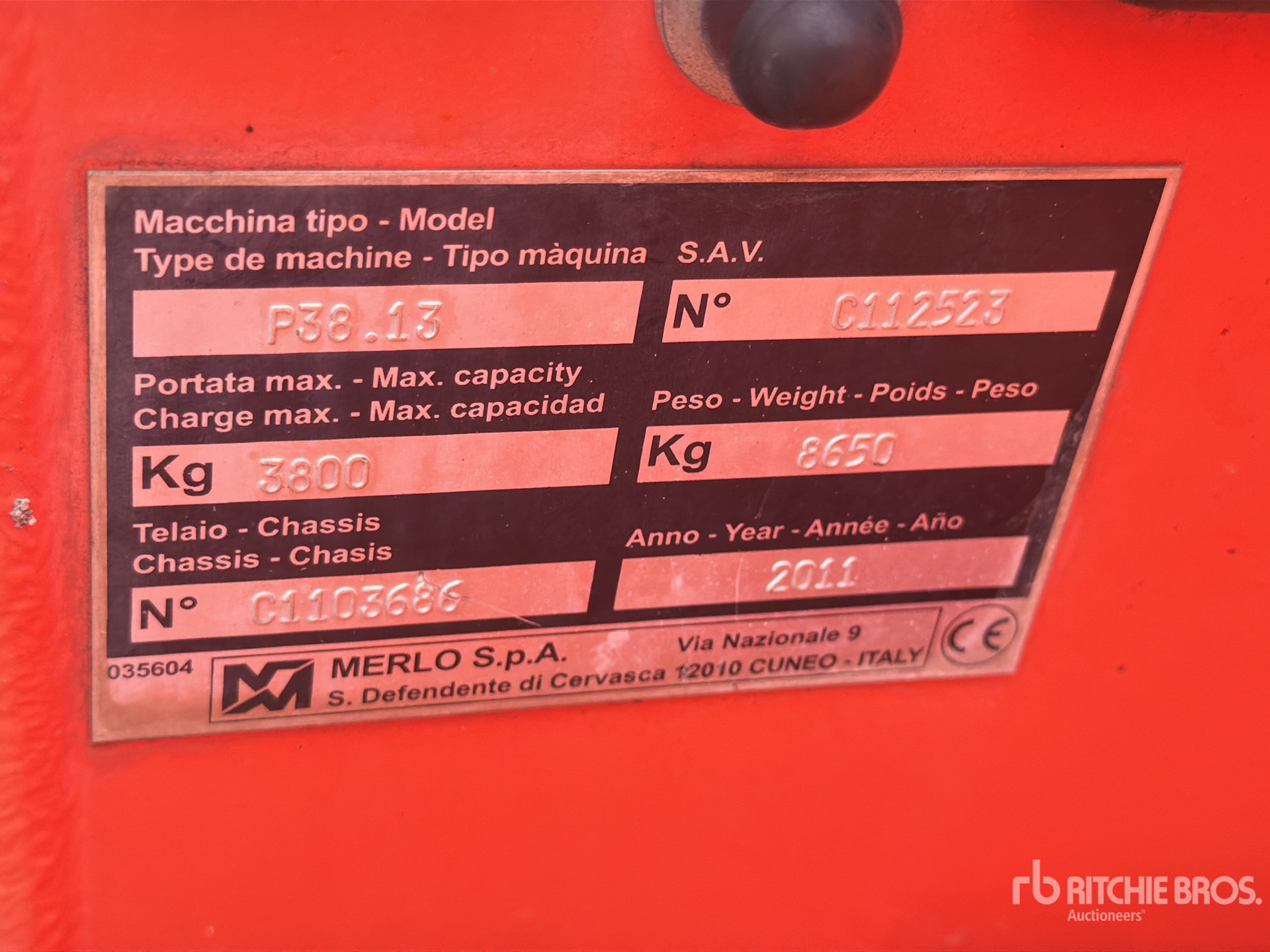 2011 Merlo P38.13