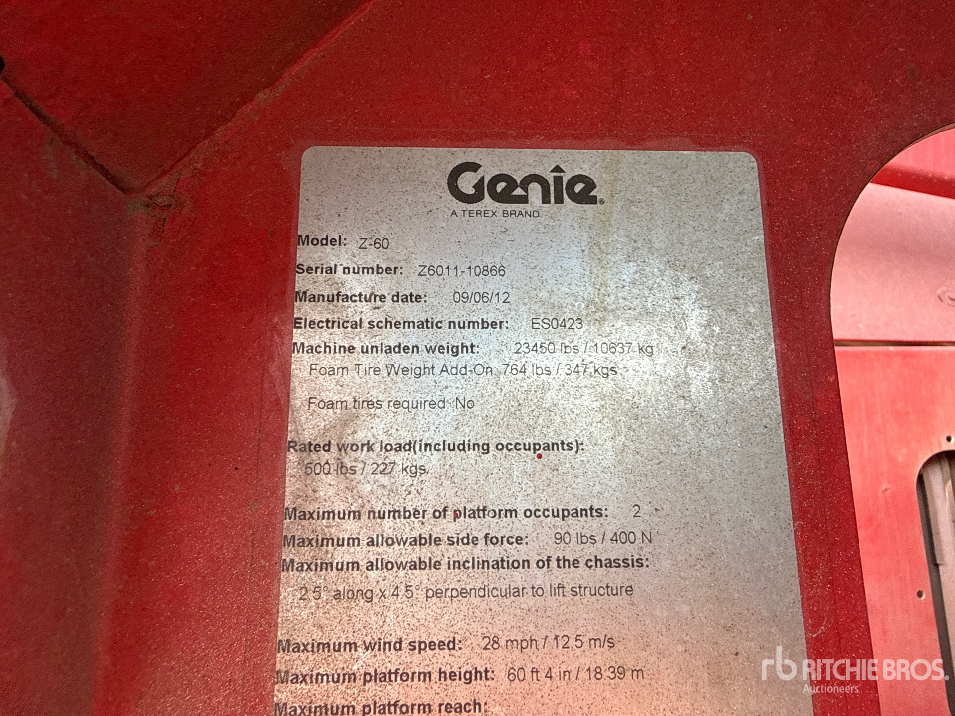 2012 Genie Z-60