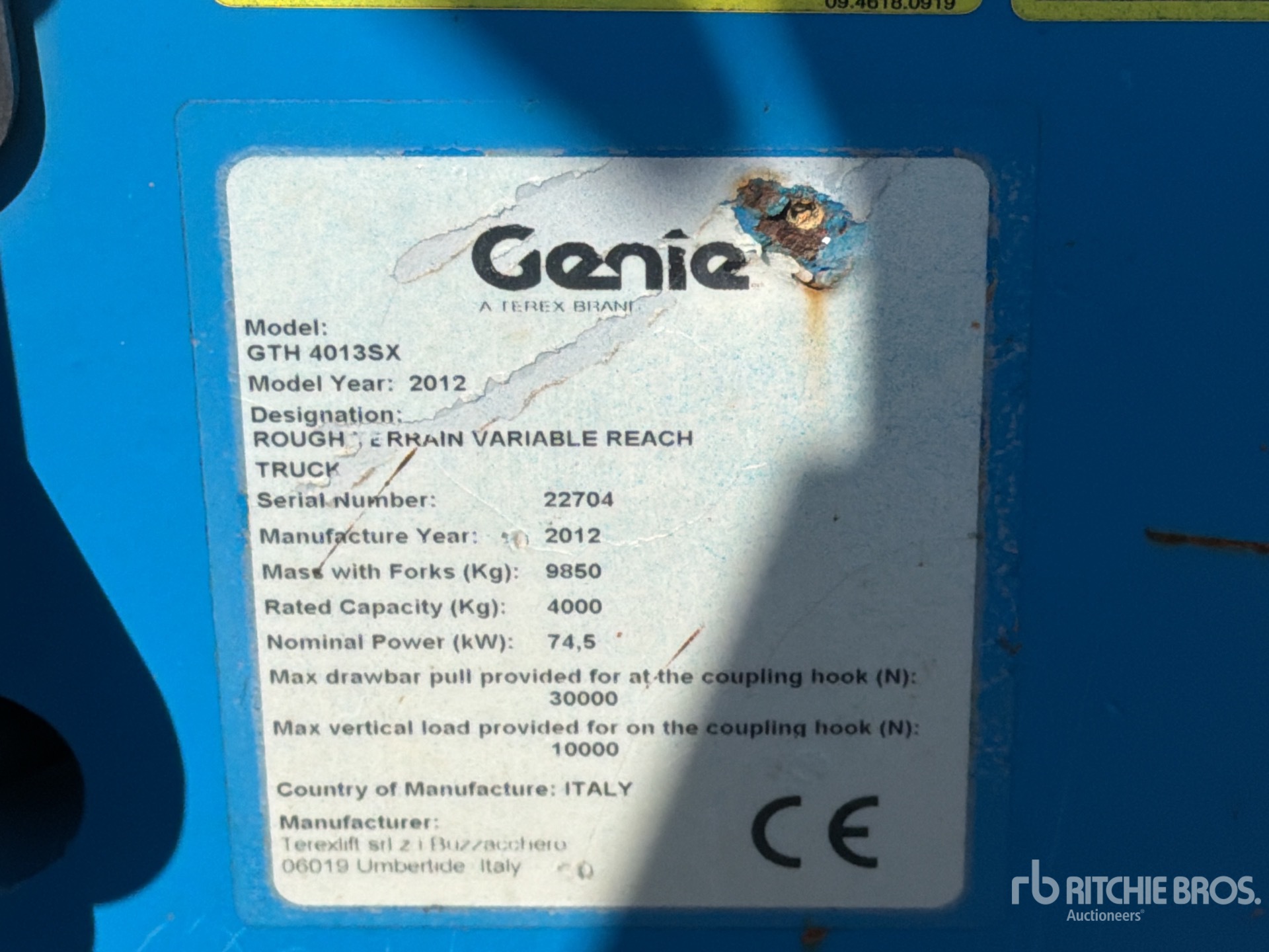 2012 Genie GTH4013SX