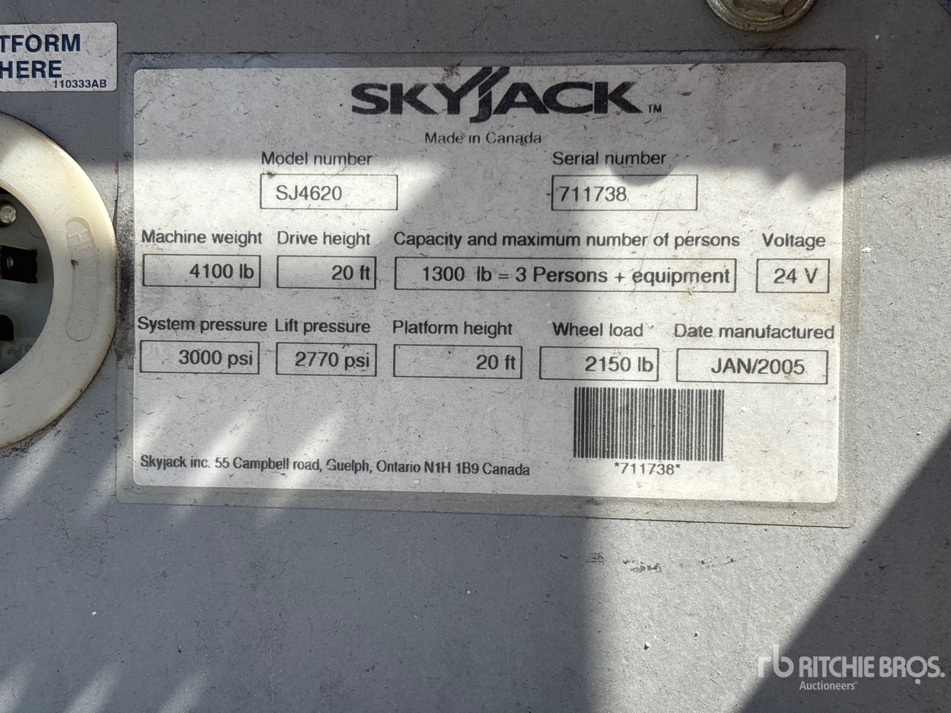 2005 Skyjack SJ4620