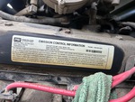 Engine with Emission Label