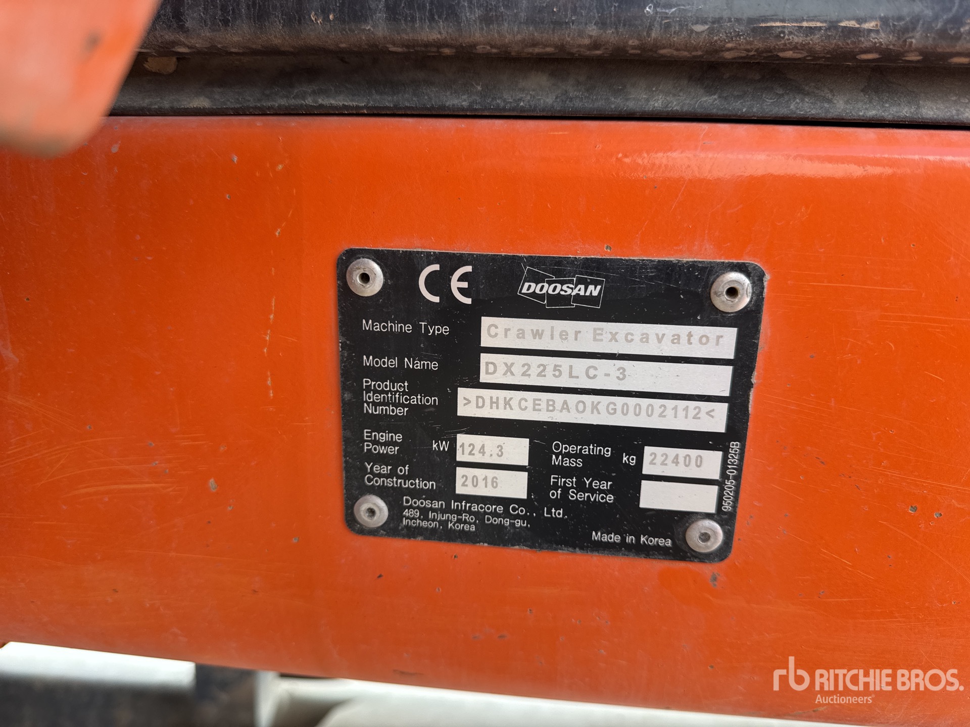 2016 Doosan DX225LC-3