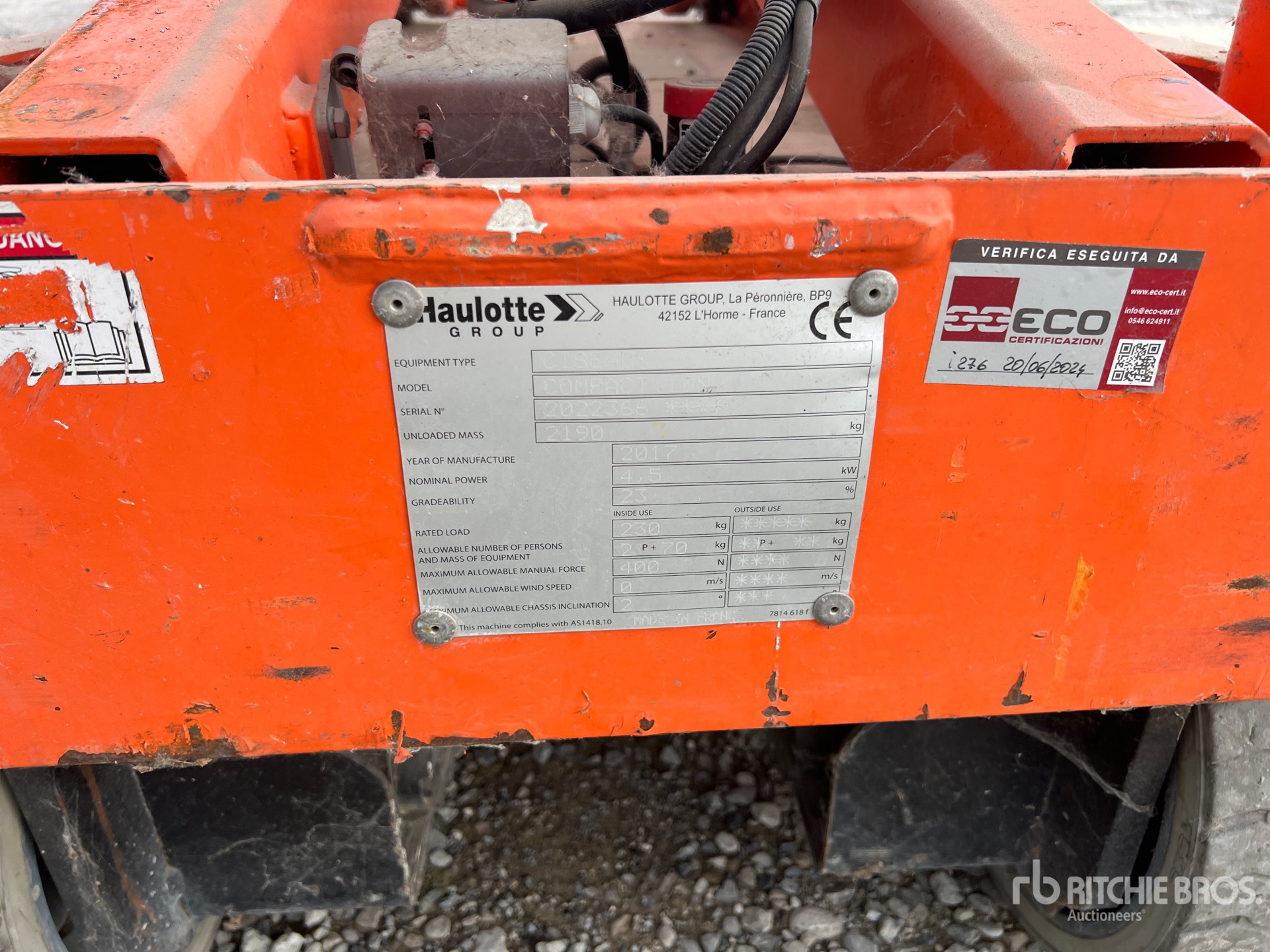2017 Haulotte COMPACT 10N
