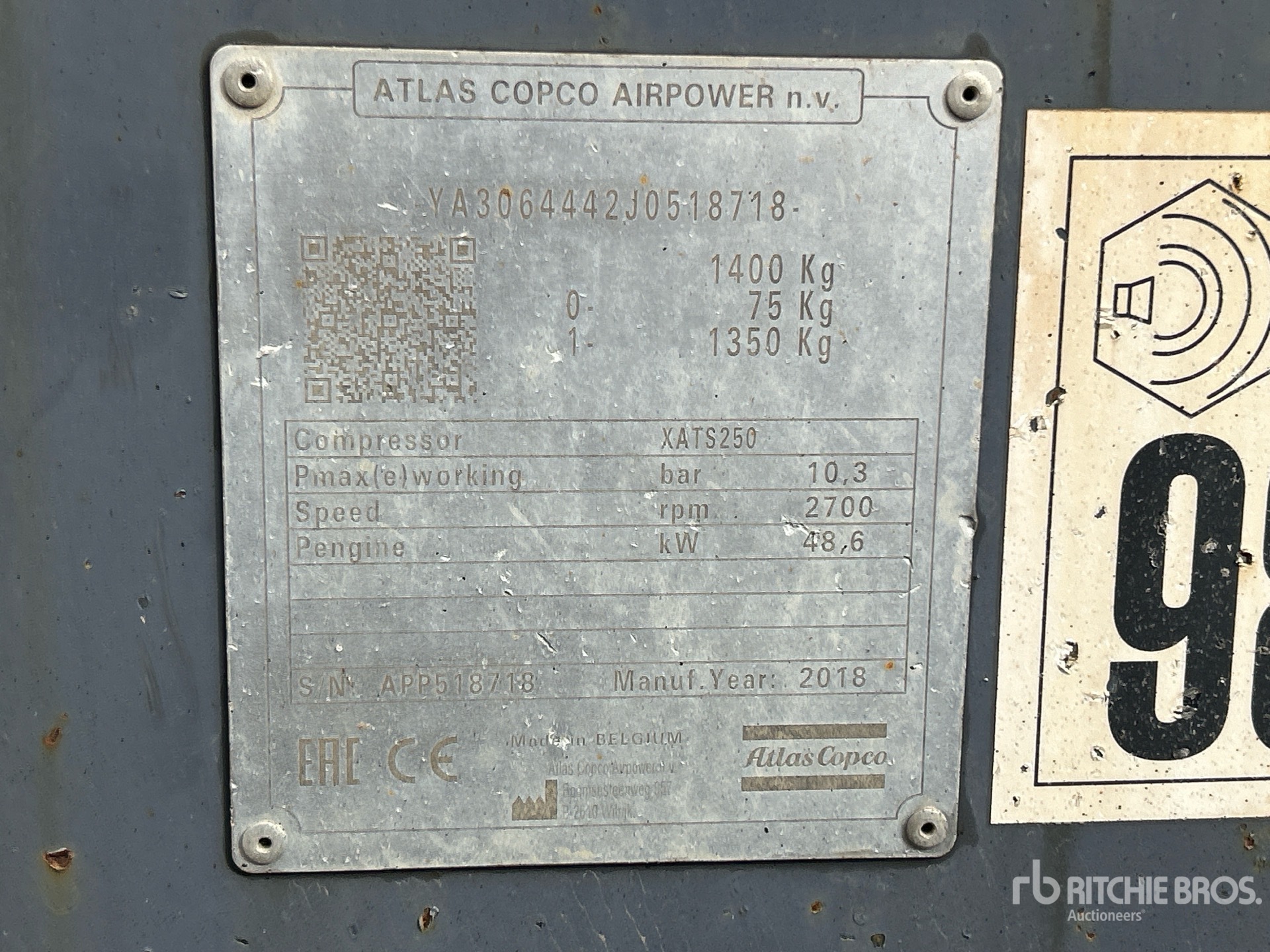 2018 Atlas Copco XATS 250 KD8