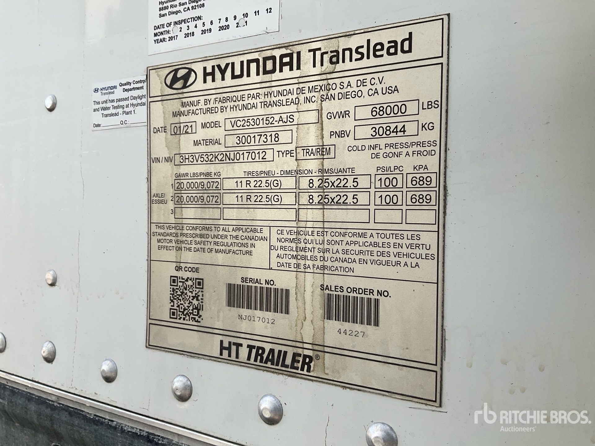 2022 Hyundai 53 ft x 102 in T/A