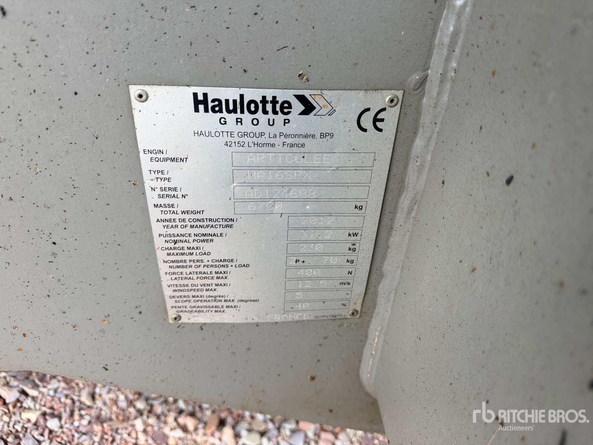 2012 Haulotte HA16SPX