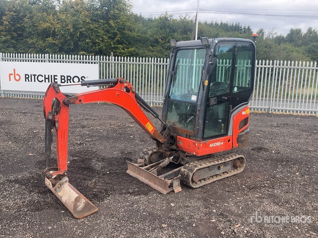 2017 Kubota KX016-4 Mini Excavator: <6.6t