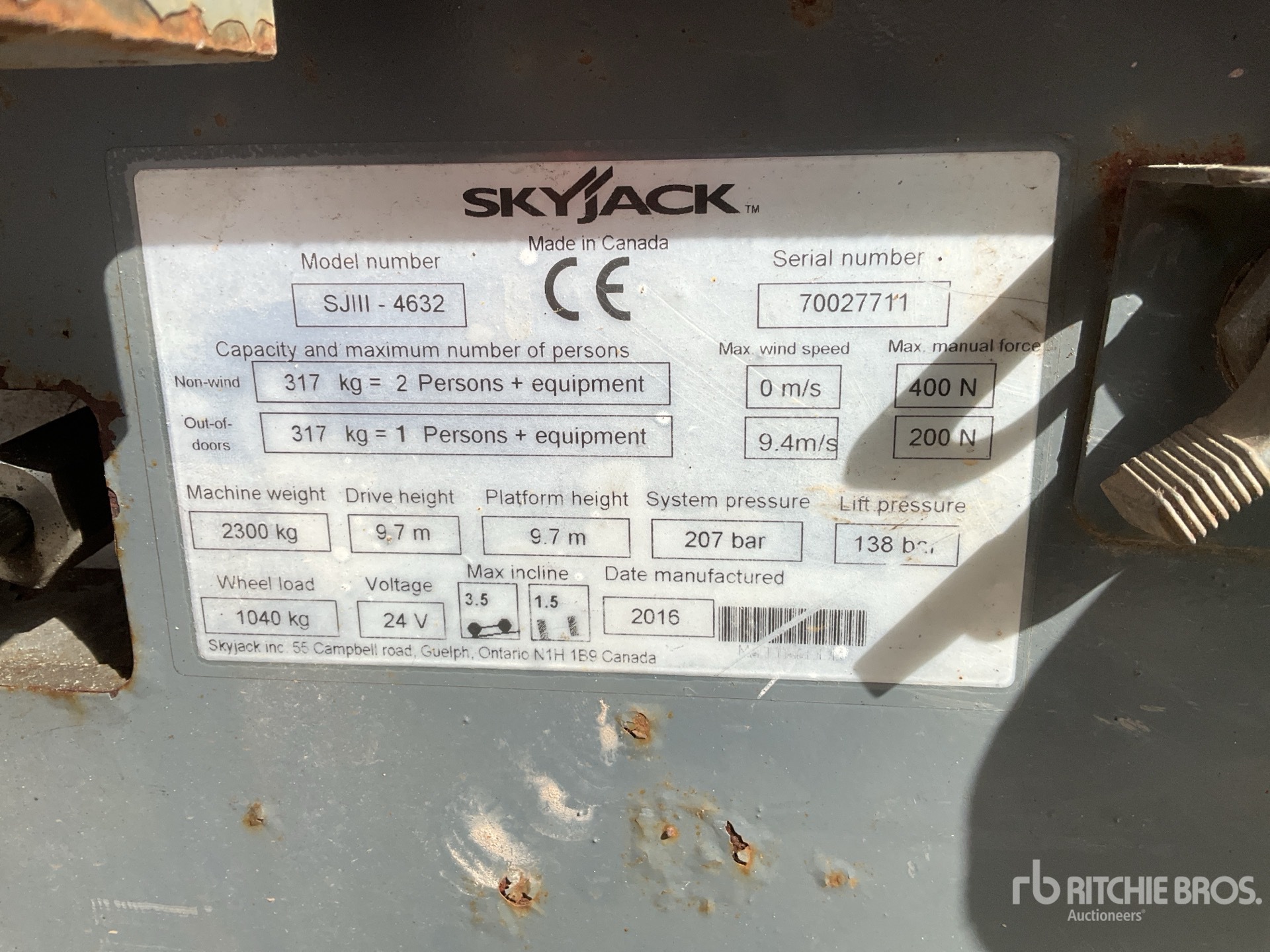 2016 Skyjack SJ4632