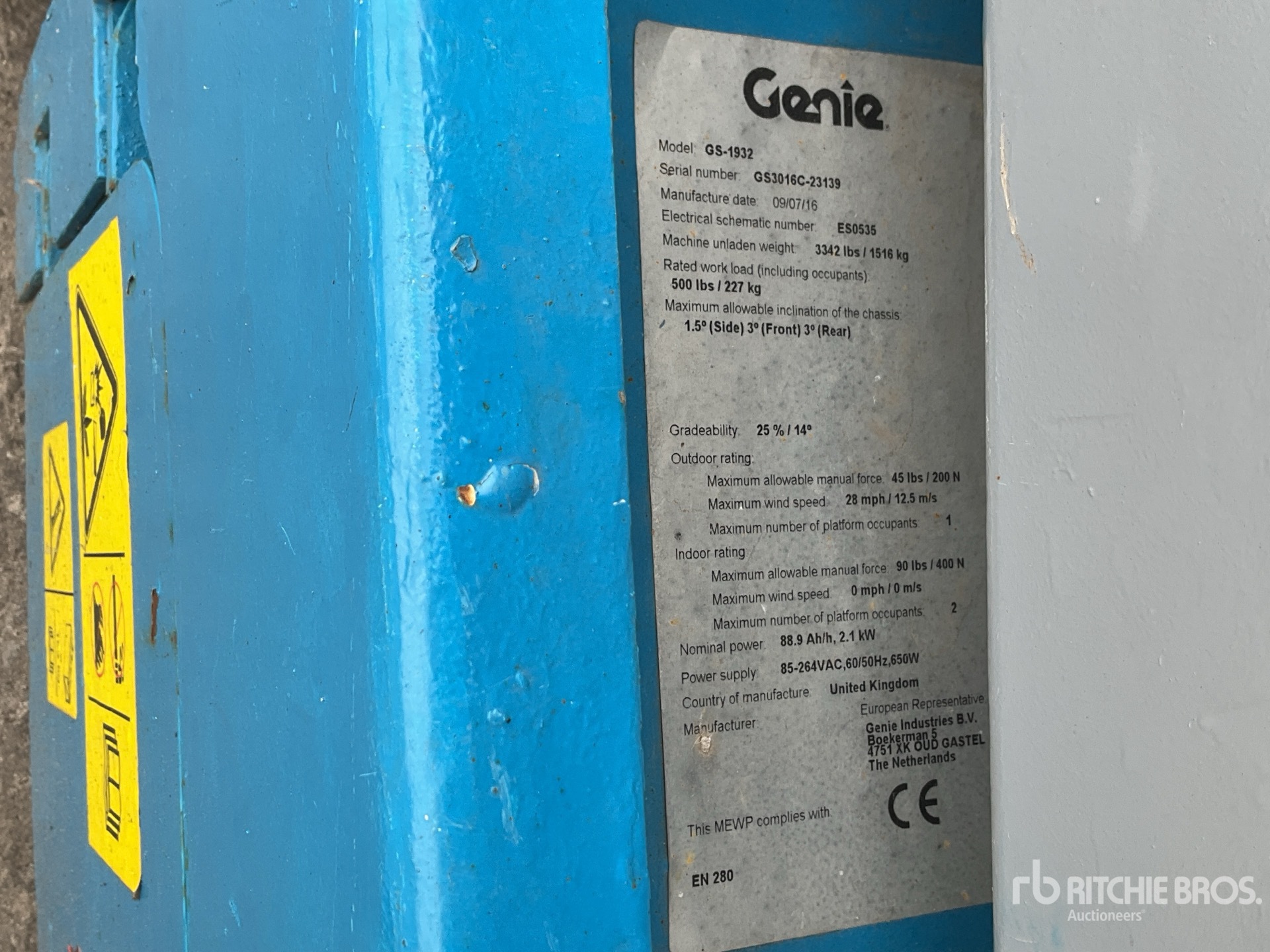 2016 Genie GS1932