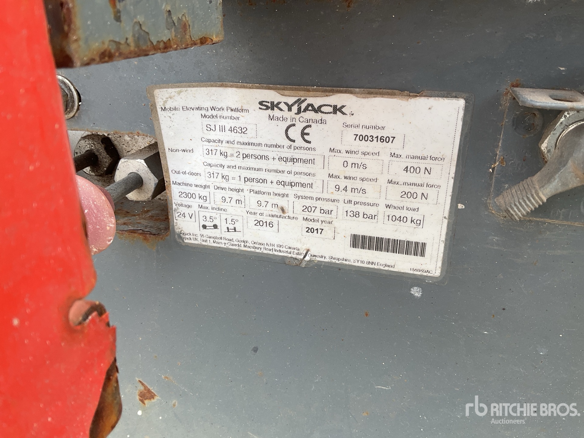 2017 Skyjack SJIII4632