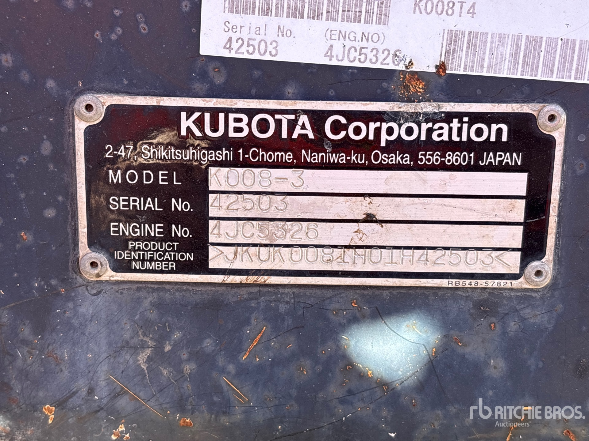 2018 Kubota K008-3