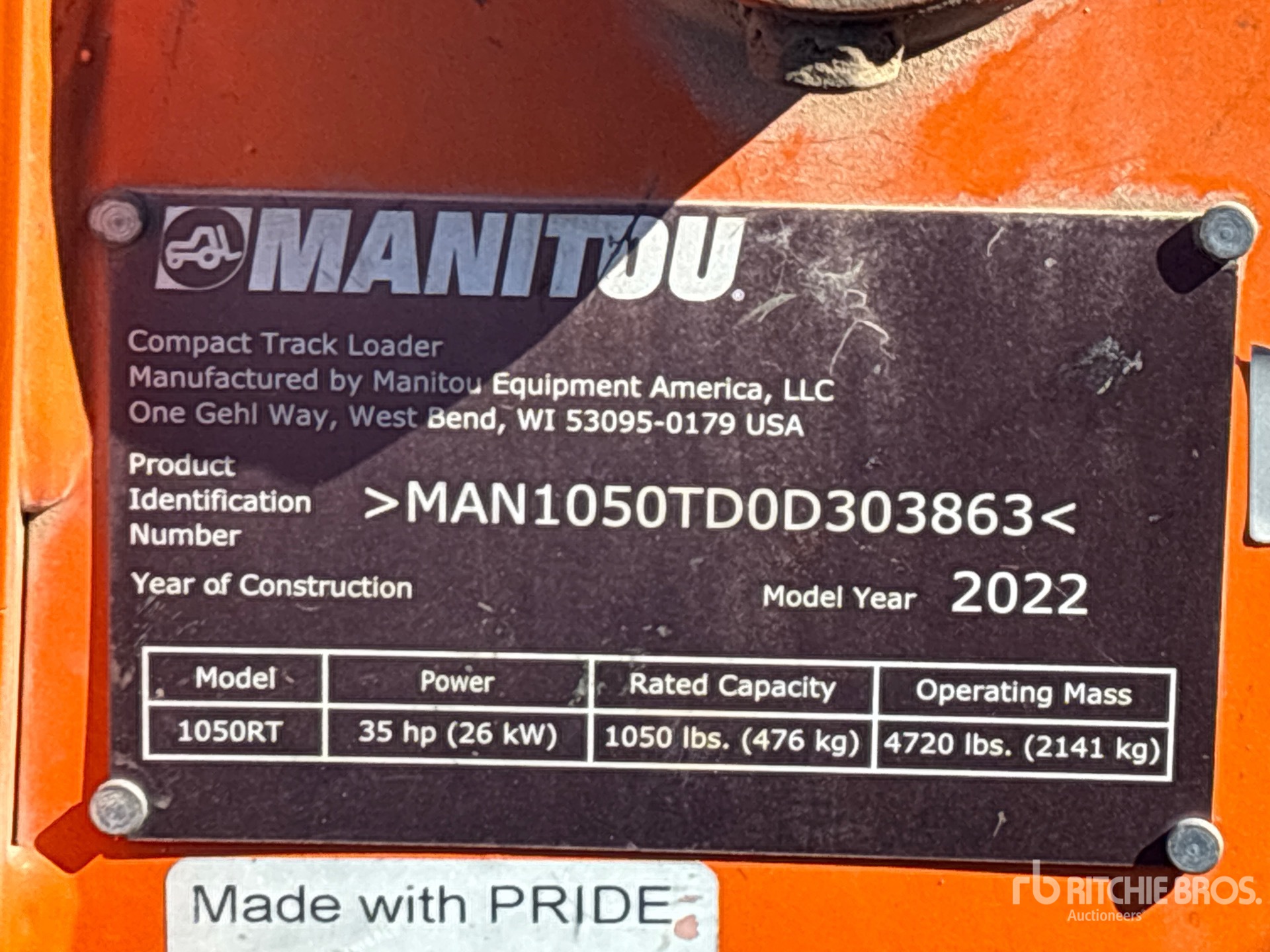 2022 Manitou 1050RT