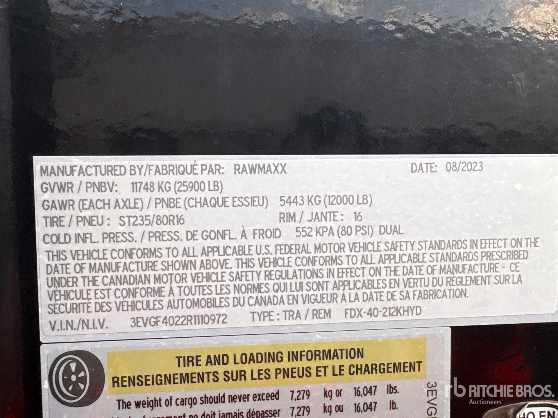2024 Rawmaxx FDX-40-212KHYD
