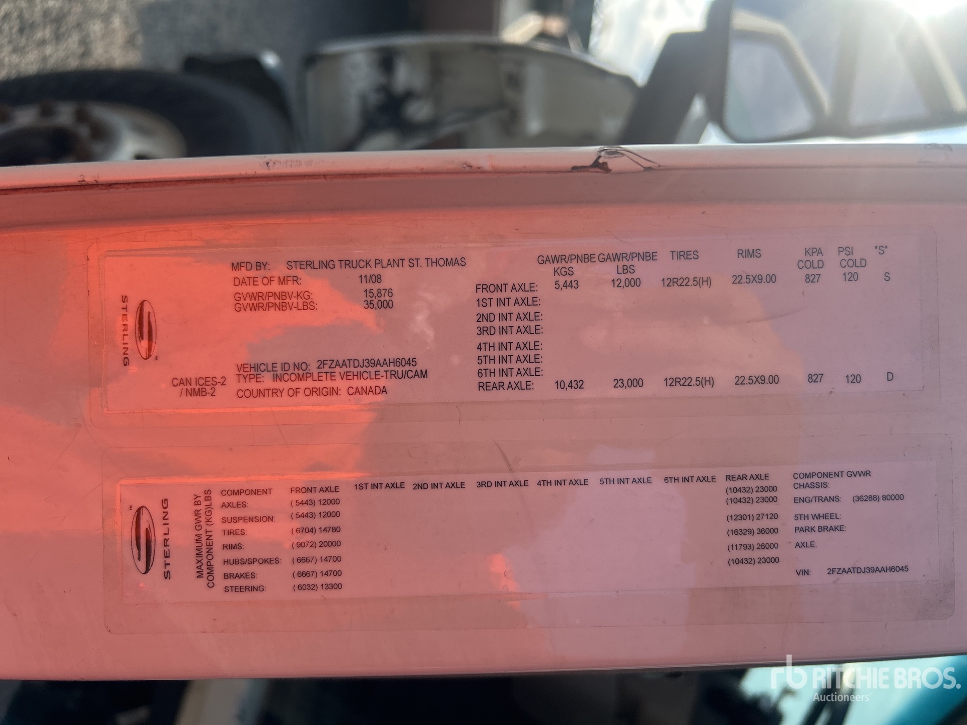 2009 Sterling L7500