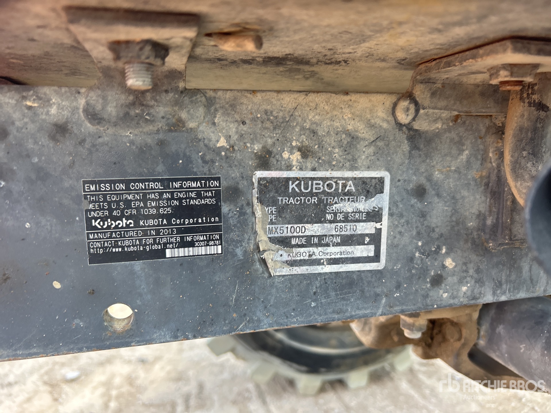 2014 Kubota MX5100D