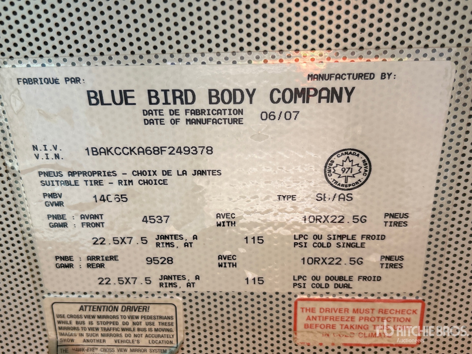 2008 Bluebird 4x2 School Service