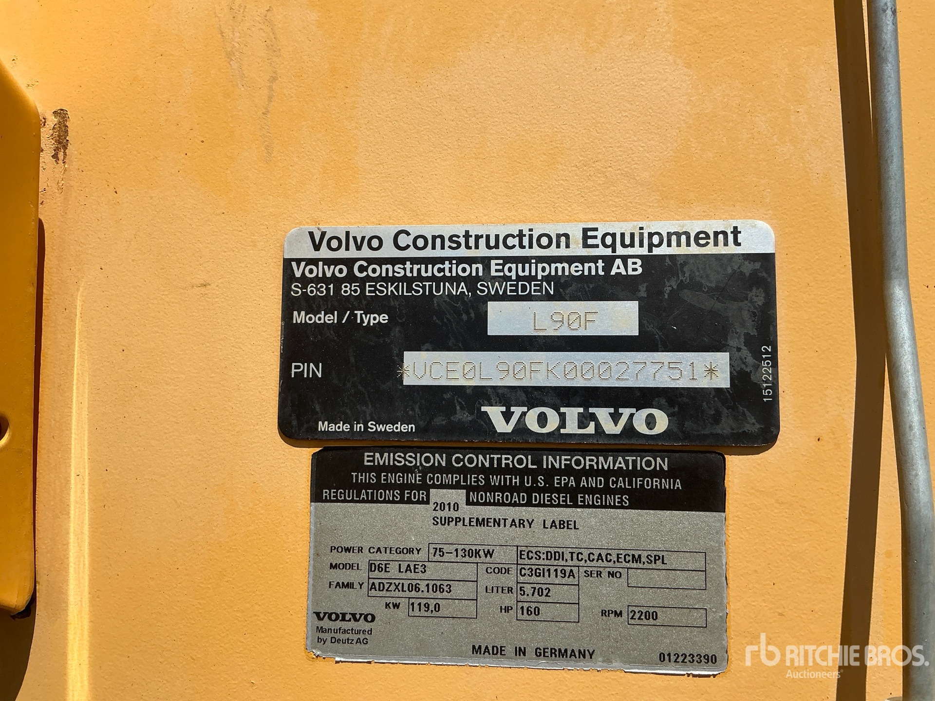 2011 Volvo L90F