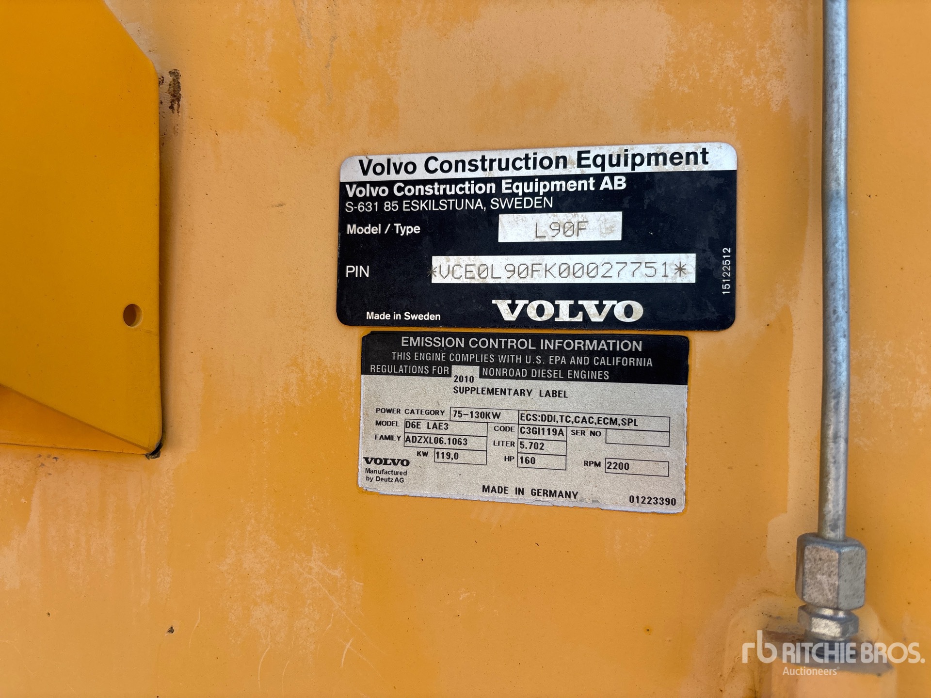 2011 Volvo L90F
