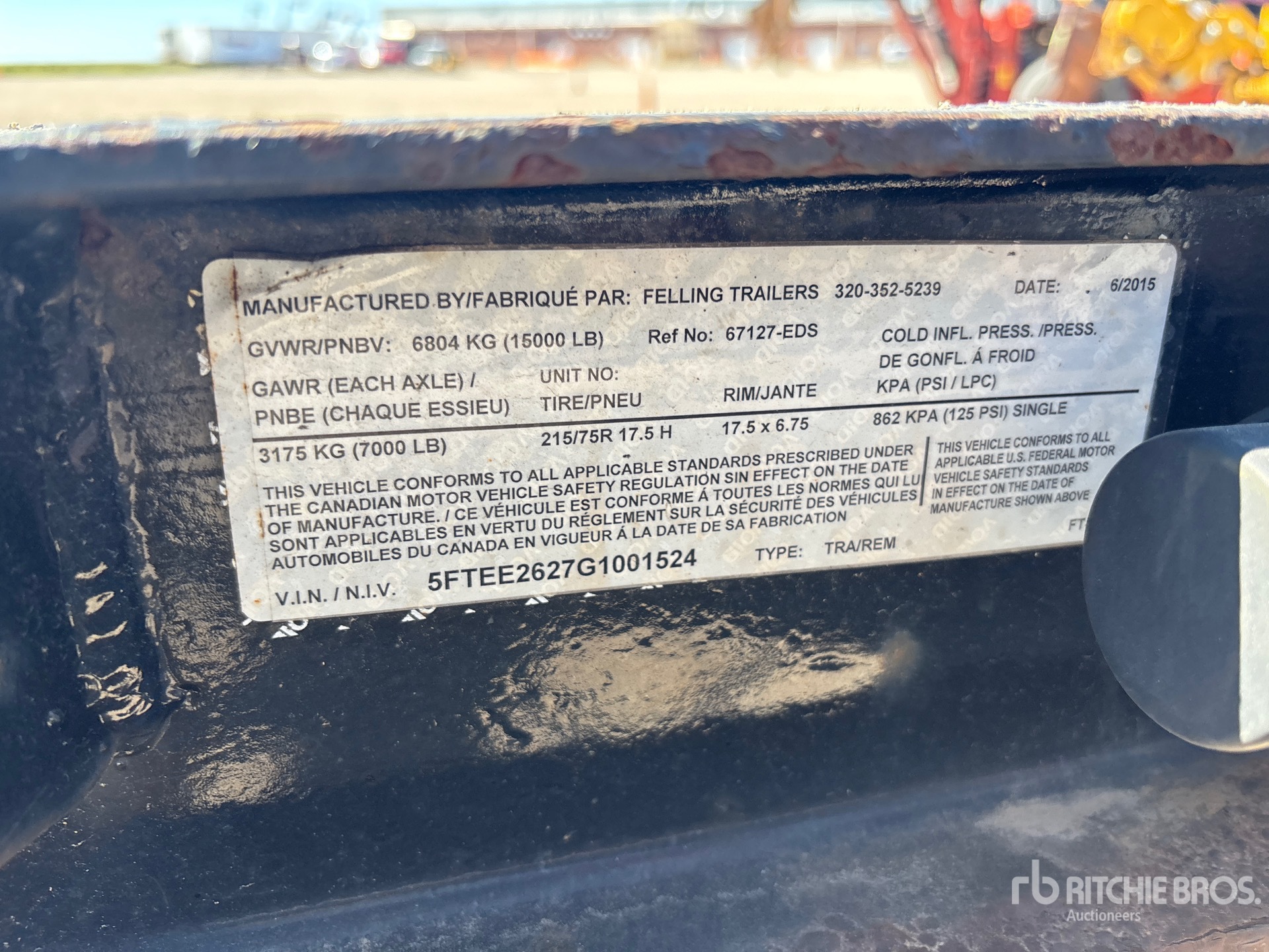Felling Trailers, Inc. 20 FT T/A