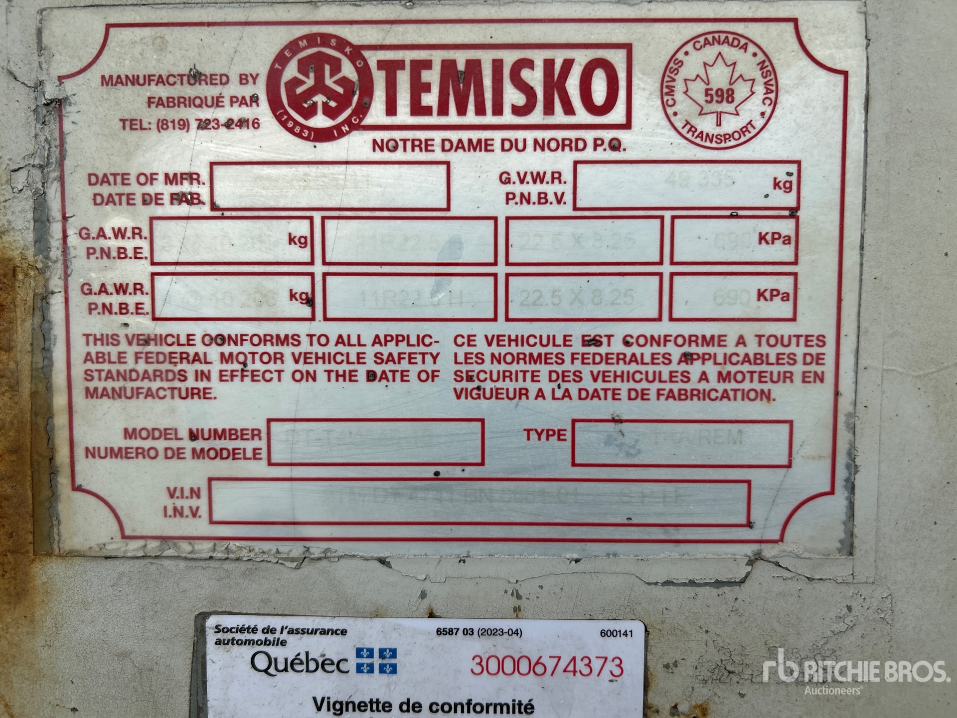 2011 Temisko 45 FT QUAD/A