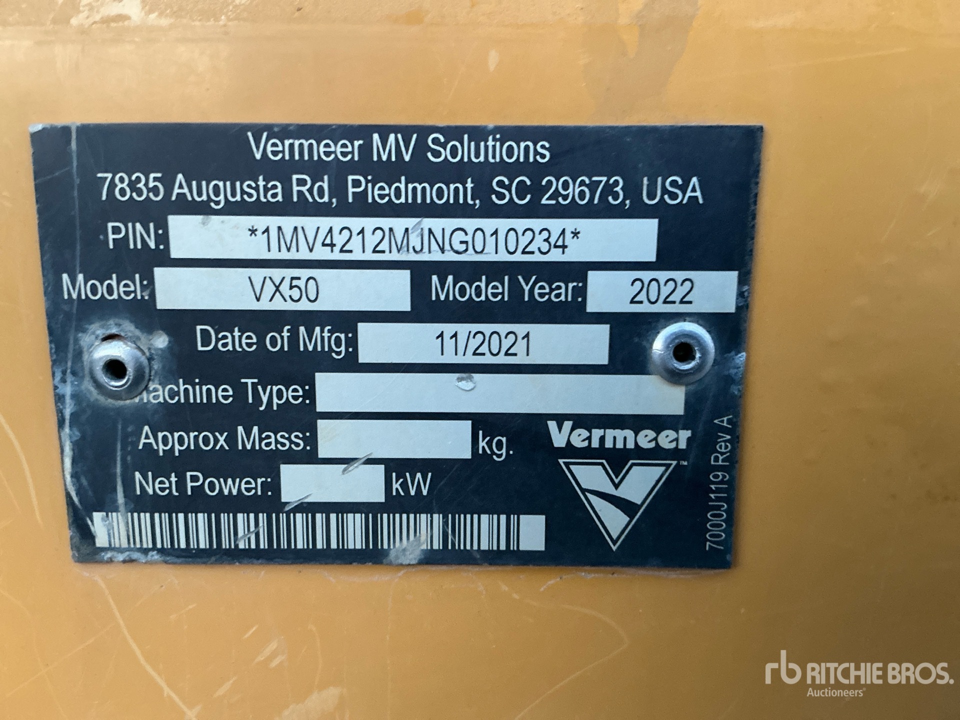 2021 Vermeer VX50