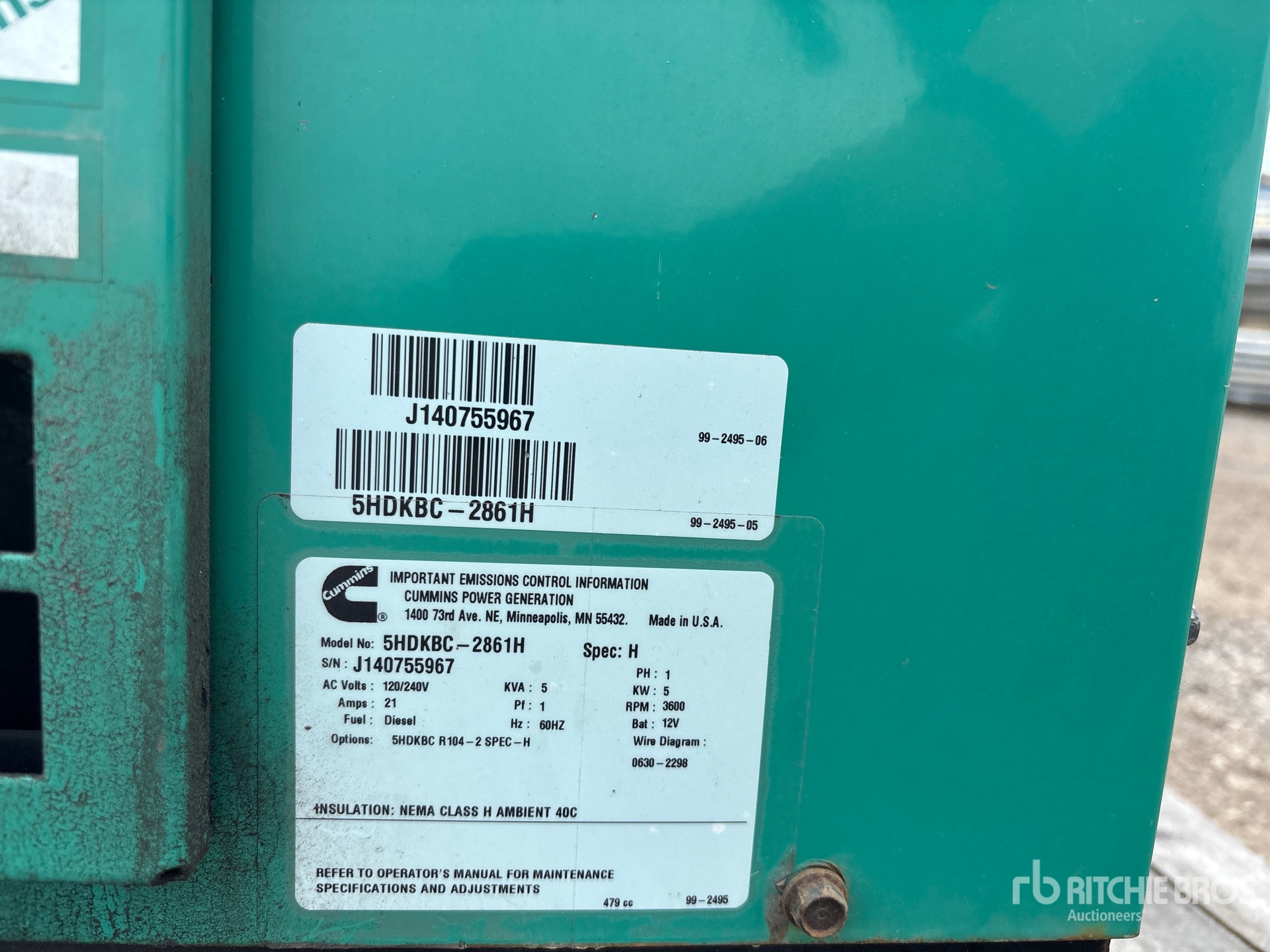 Cummins 5HDKBC-2861H