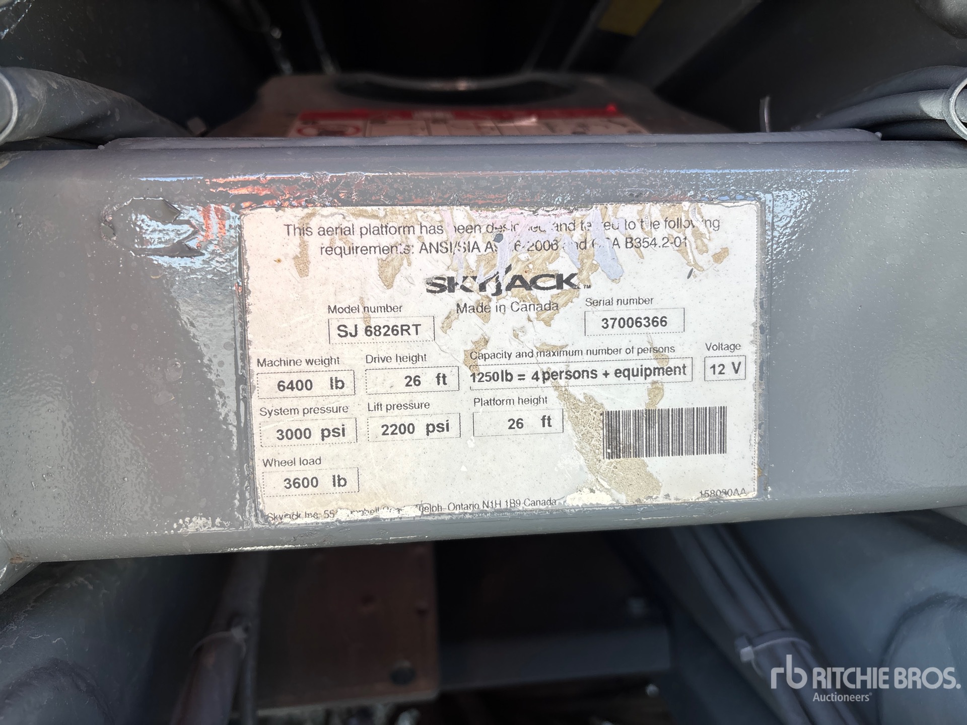 2015 Skyjack SJ 6826RT