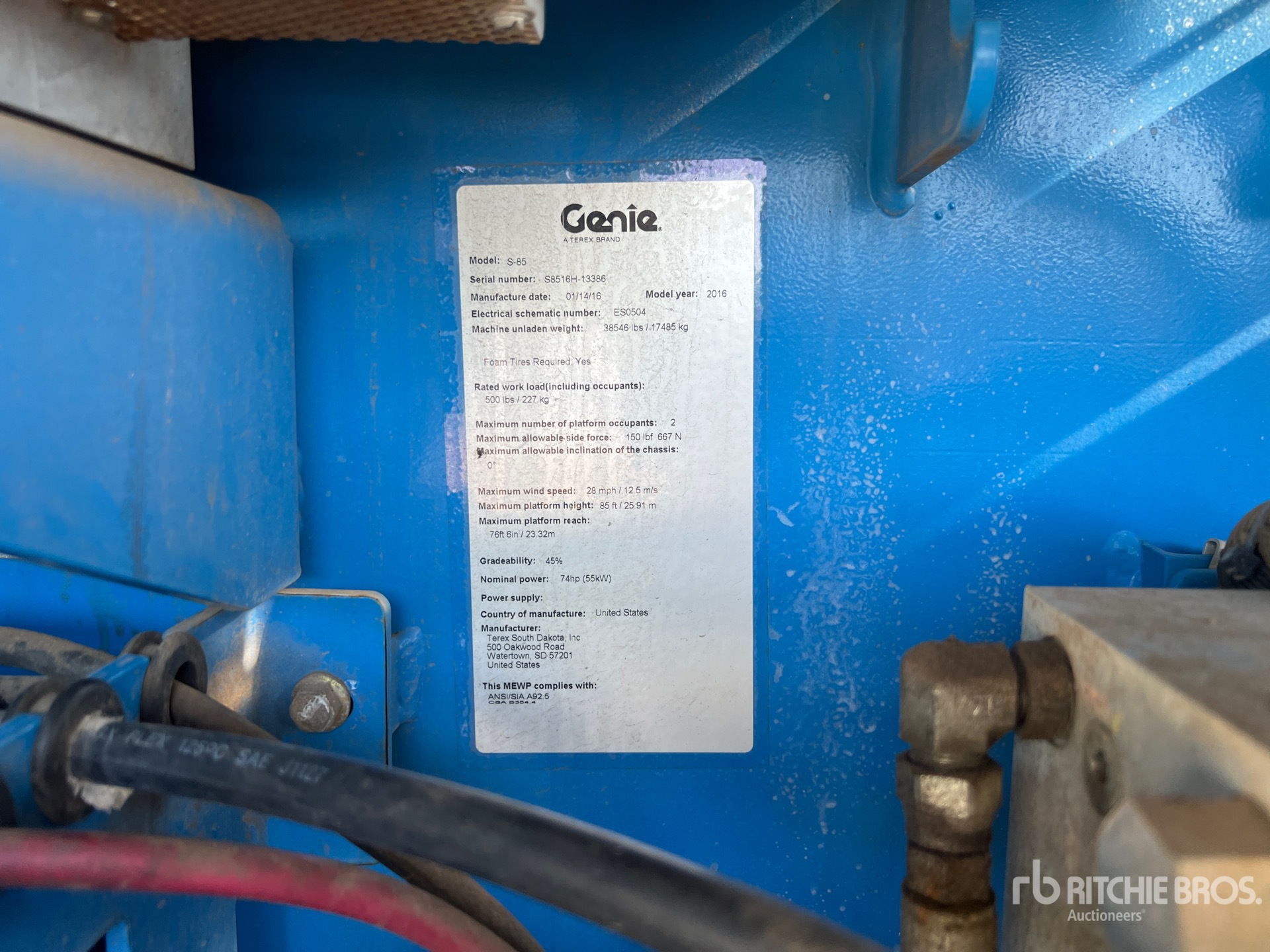 2016 Genie S85