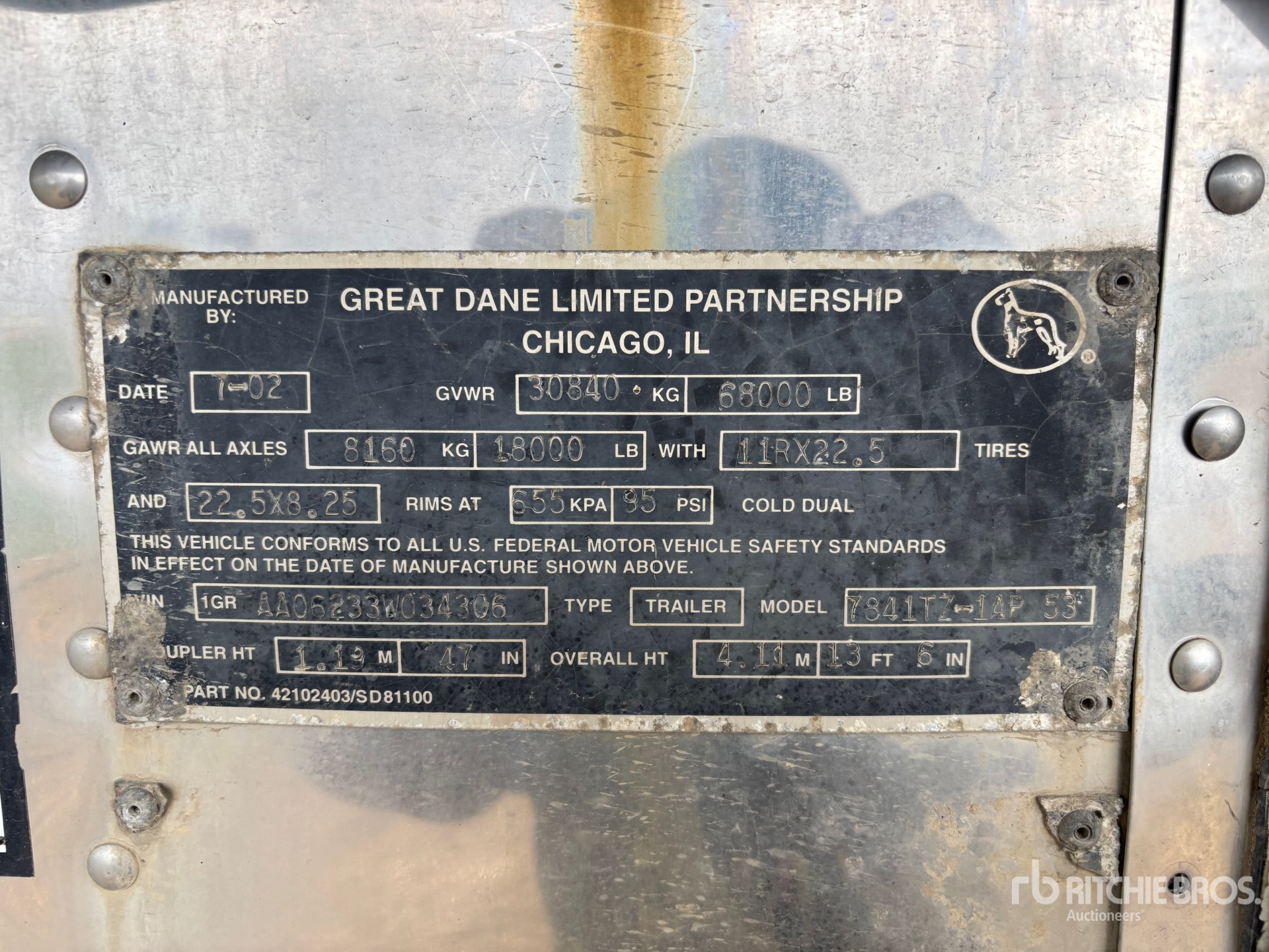 2003 Great Dane 53 FT X 102 IN T/A
