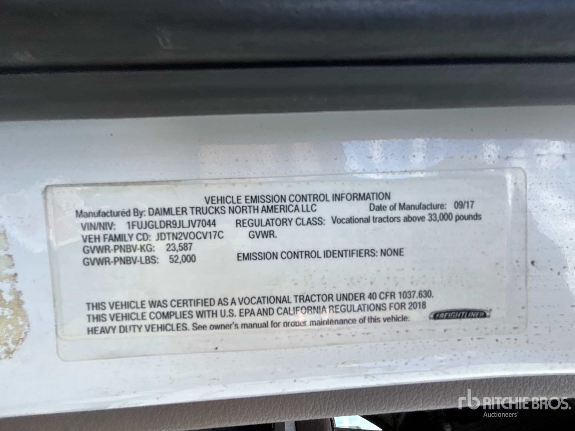 2018 Freightliner CASCADIA 125