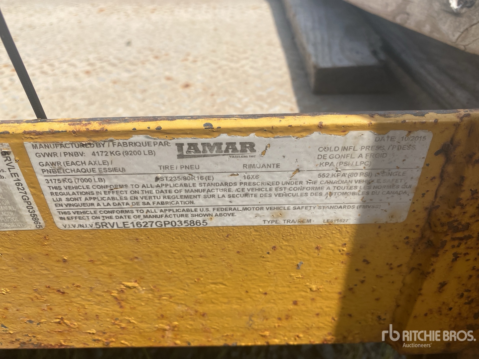 2016 Lamar 16 FT T/A