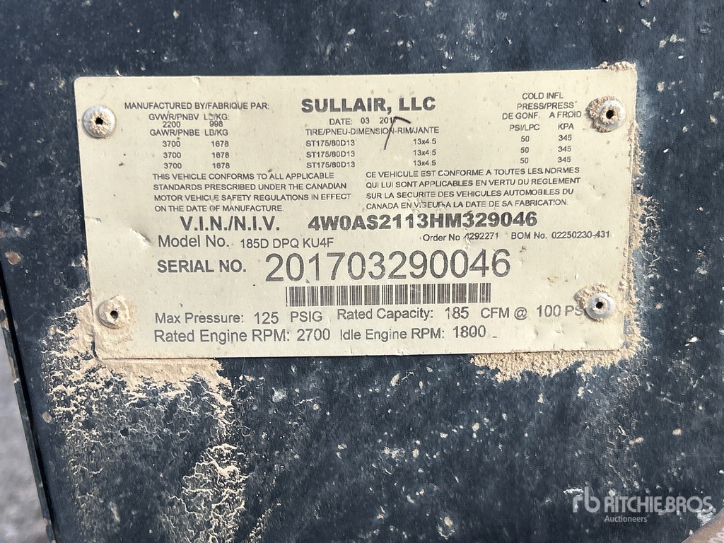 General Appearance with Unit Serial Number