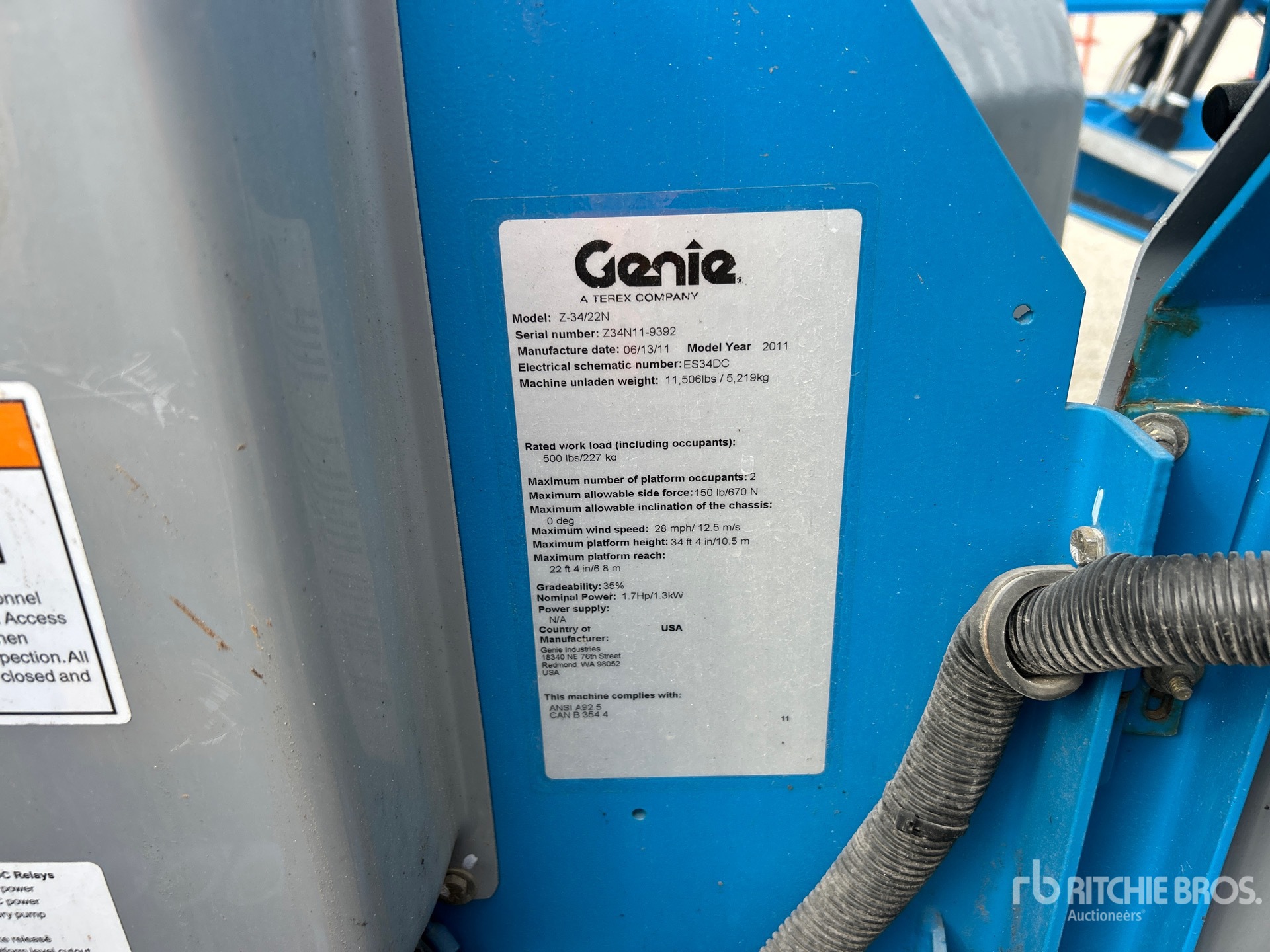 2011 Genie Z34/22N
